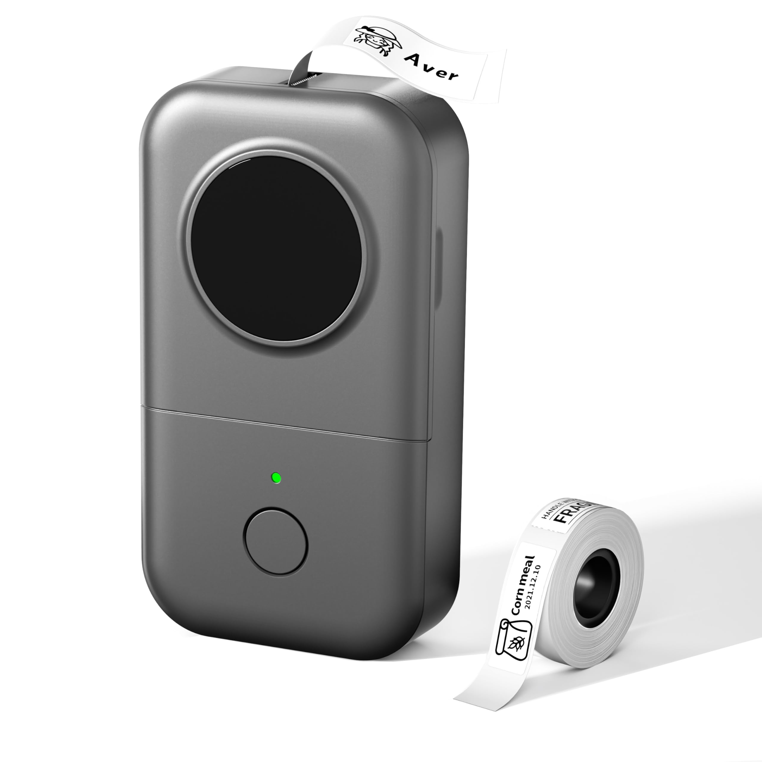 Phomemo D30 Bluetooth Label Printer - Portable Mini Sticker Maker Machine for Home, Office & School Organization | Compatible with Android & iOS | USB Rechargeable | Dark Grey | Perfect Gift for Women & Men | Ideal for Organizing Pantry, Files, Craft Supplies & Gift Tags
