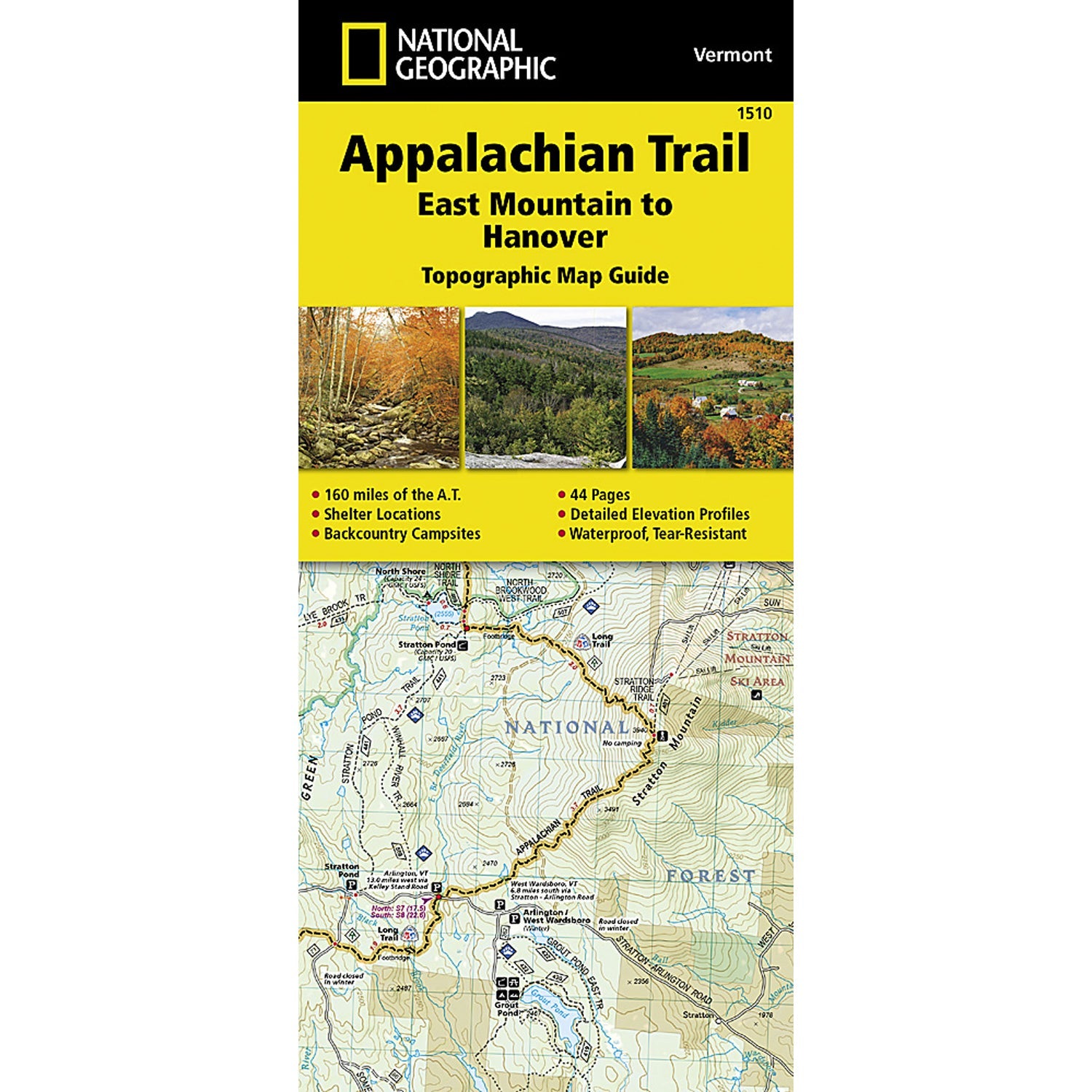 Appalachian Trail Map - East Mountain to Hanover Vermont | Hiking Guide for Outdoor Adventures & Backpacking Trips