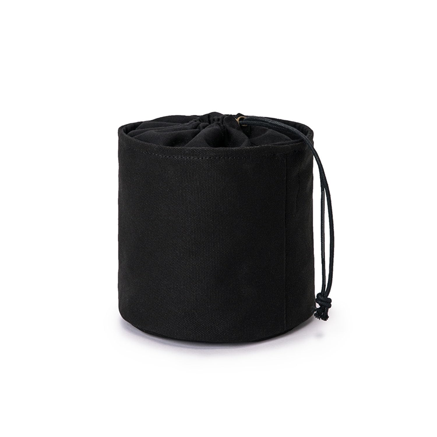 Tall Round Handbag Organizer Insert for Women - Canvas Purse Storage & Cosmetic Pouch - Perfect for Bucket Bags, Makeup Storage & Travel Organization
