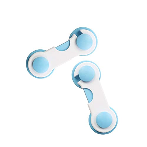 XFentech 20-Pack Baby Safety Cabinet Locks - Child Proof Drawer Latches for Kitchen Cabinets, Anti-Pinch Protection, Blue | Secure Your Home for Toddlers & Infants (Perfect for Kitchens, Bathrooms & Nursery Furniture)