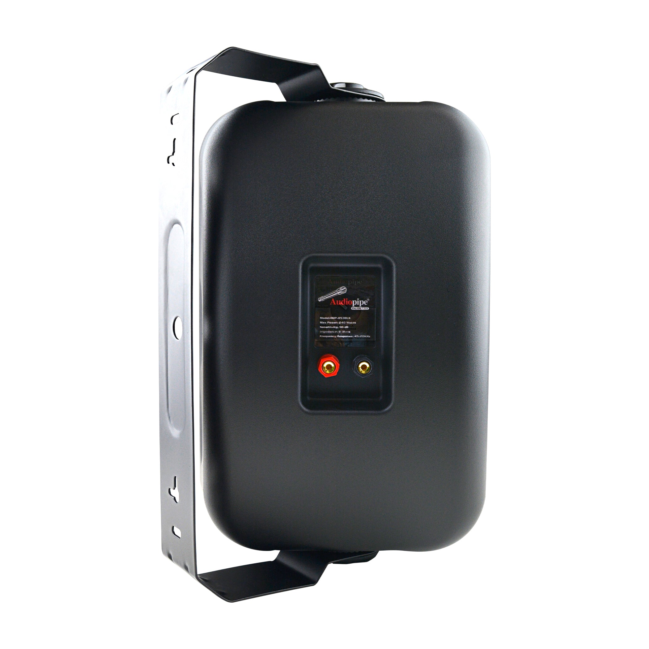 8” 2-Way Indoor/Outdoor Weatherproof Loudspeaker - High Power Audio Speaker with Durable Black Cabinet (ODP 853 BLK) - Perfect for Patio, Garage, and Outdoor Entertainment Areas