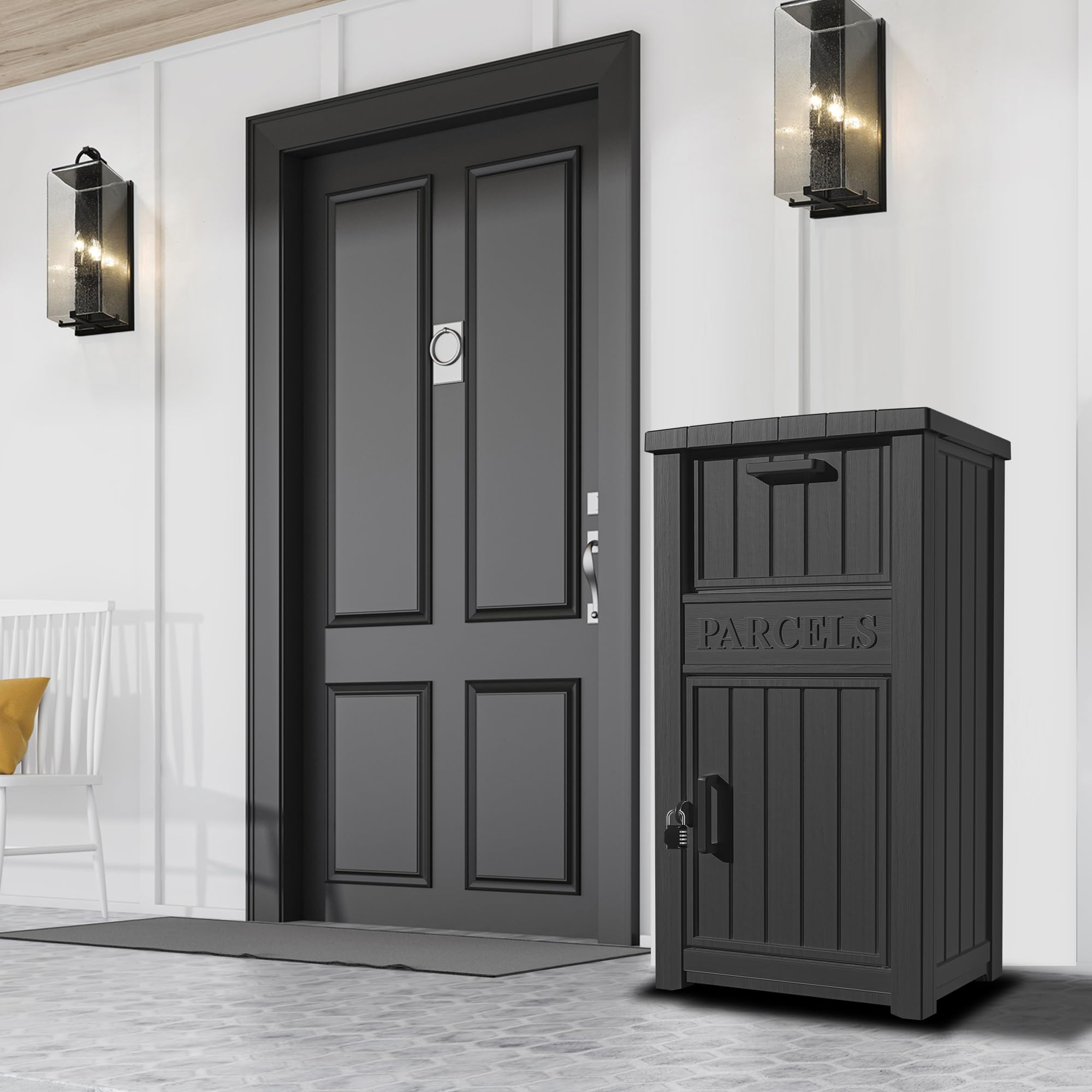 Lockable Secure Delivery Box for Porch - Weatherproof Package Storage with Anti-Theft Design | Perfect for Home, Apartment & Online Shopping Package Protection