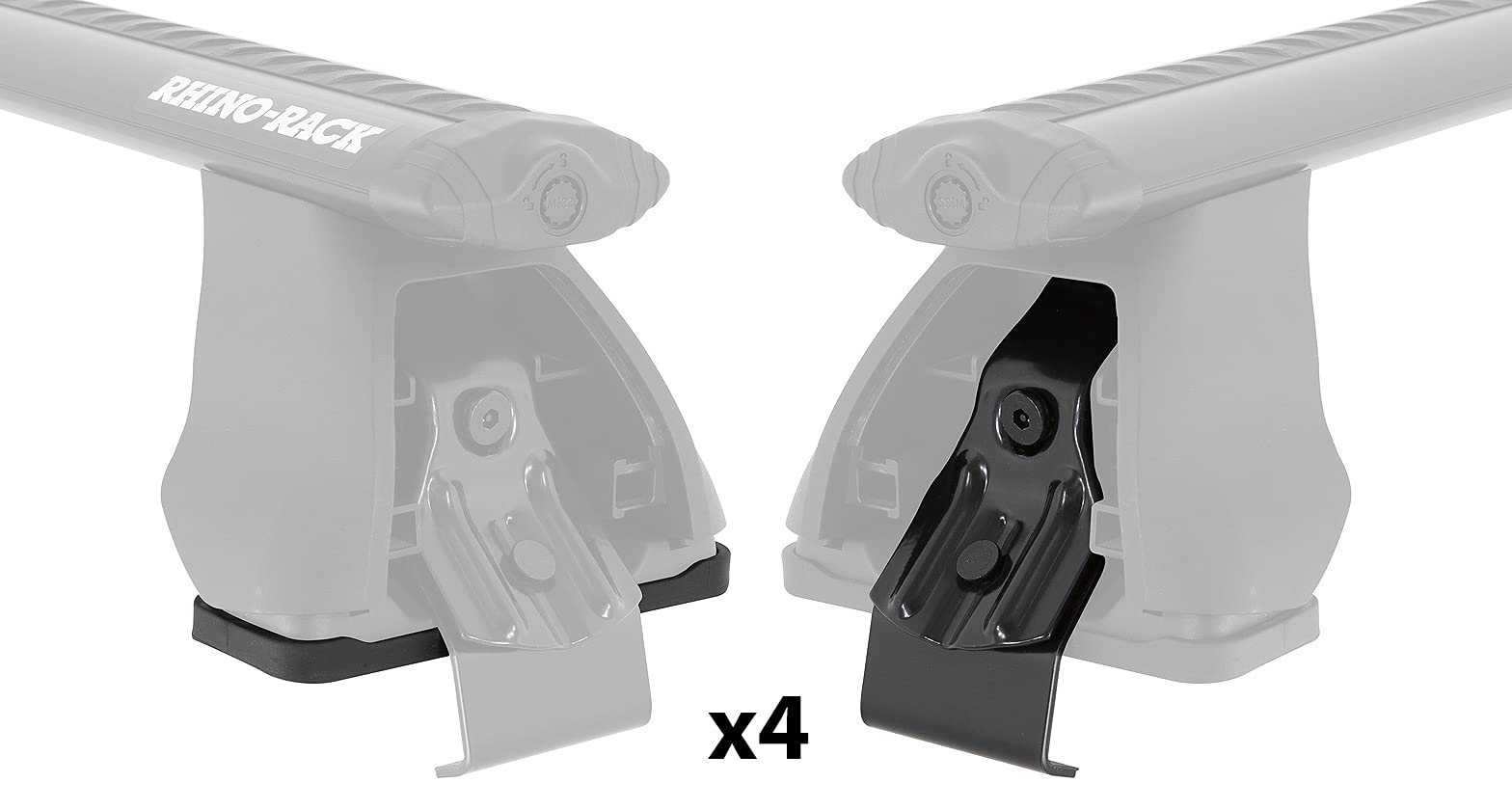 Rhino Rack 2500 Roof Rack Pad and Clamp Kit (Set of 4) - Heavy Duty Protection for Kayaks, Bikes & Cargo - Perfect for SUVs, Trucks & Outdoor Adventures