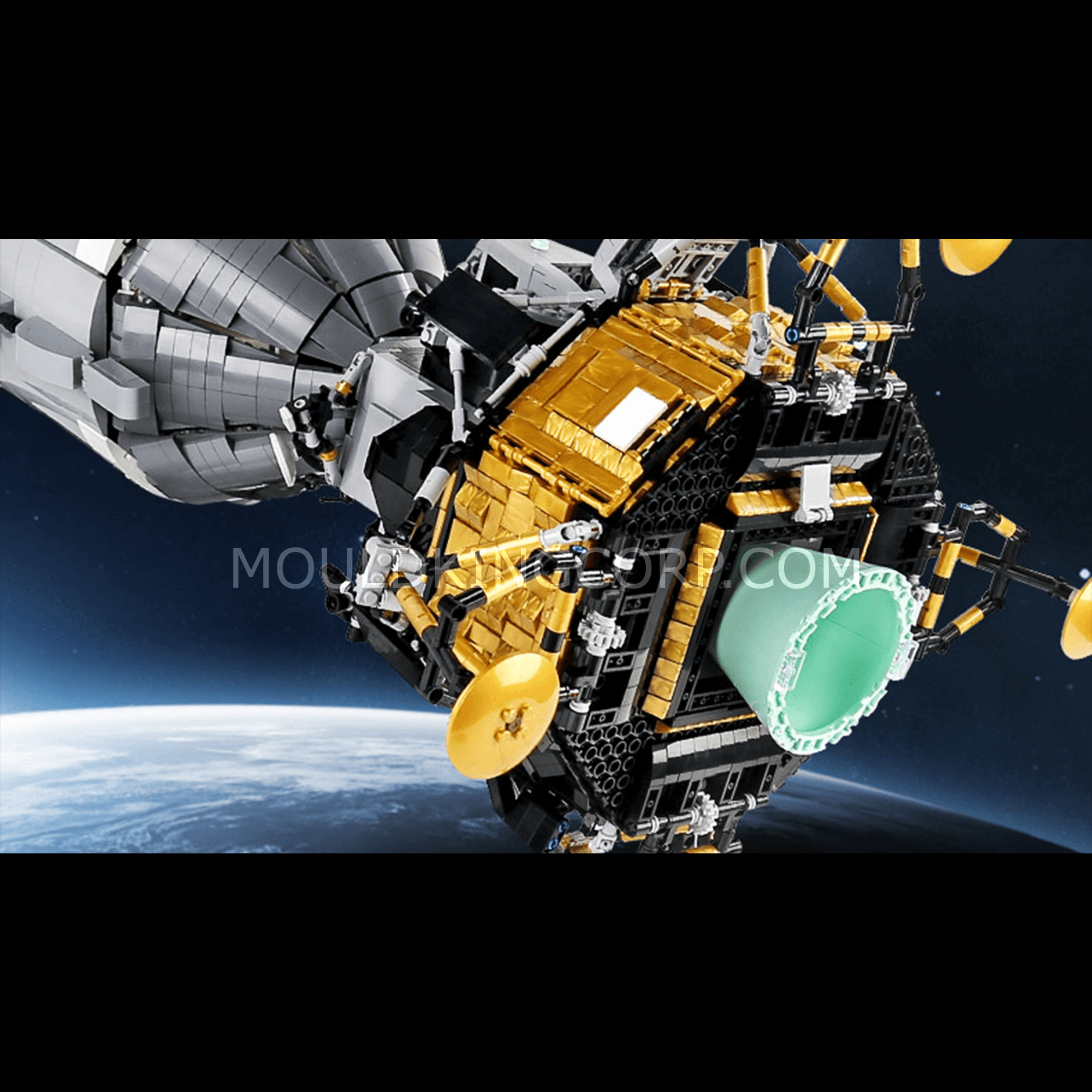 Mould King 21006 Apollo 11 Spacecraft Building Blocks Set - 7,106 Pieces STEM Educational Toy for Adults & Kids | Space Exploration Model for Display, Gift, or Collector's Item