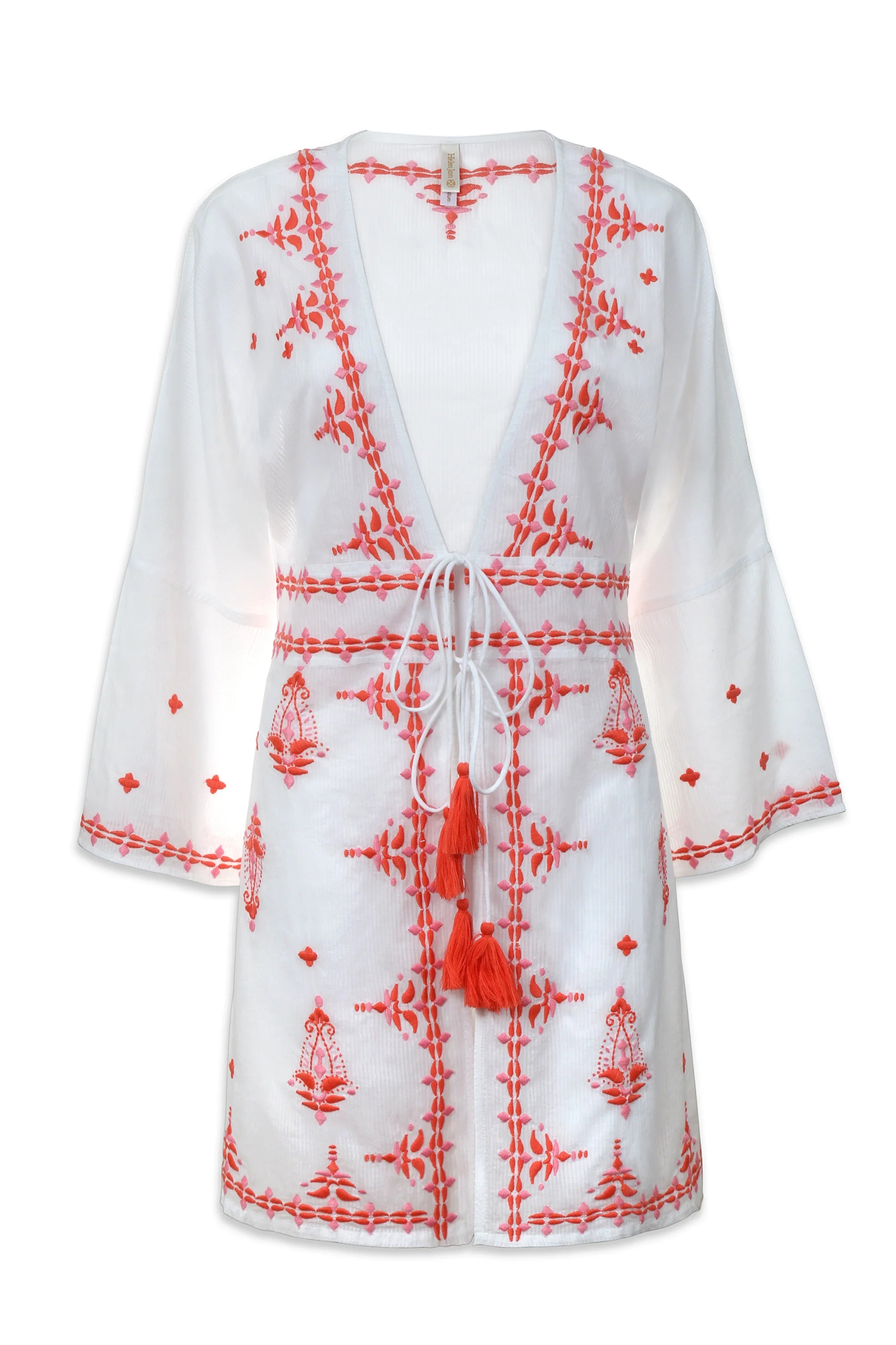 Nola Tunic Top for Women - Flowy Coral Pink Blouse for Casual Wear & Summer Outfits | Perfect for Office, Date Night & Beach Cover-Up