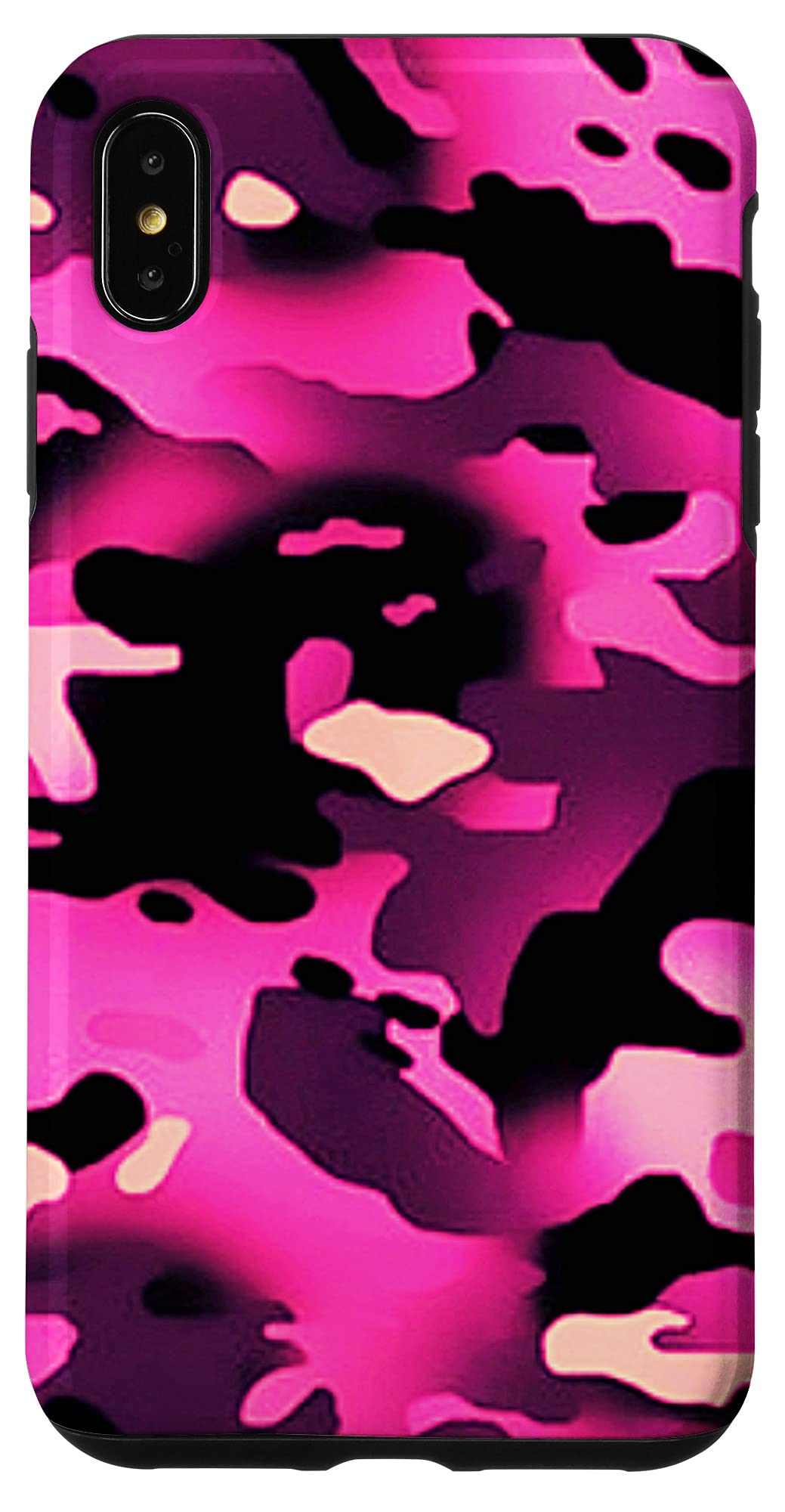iPhone XS Max Case - Hot Pink Camouflage Design, Shockproof & Slim Fit, Perfect for Outdoor Adventures & Daily Use