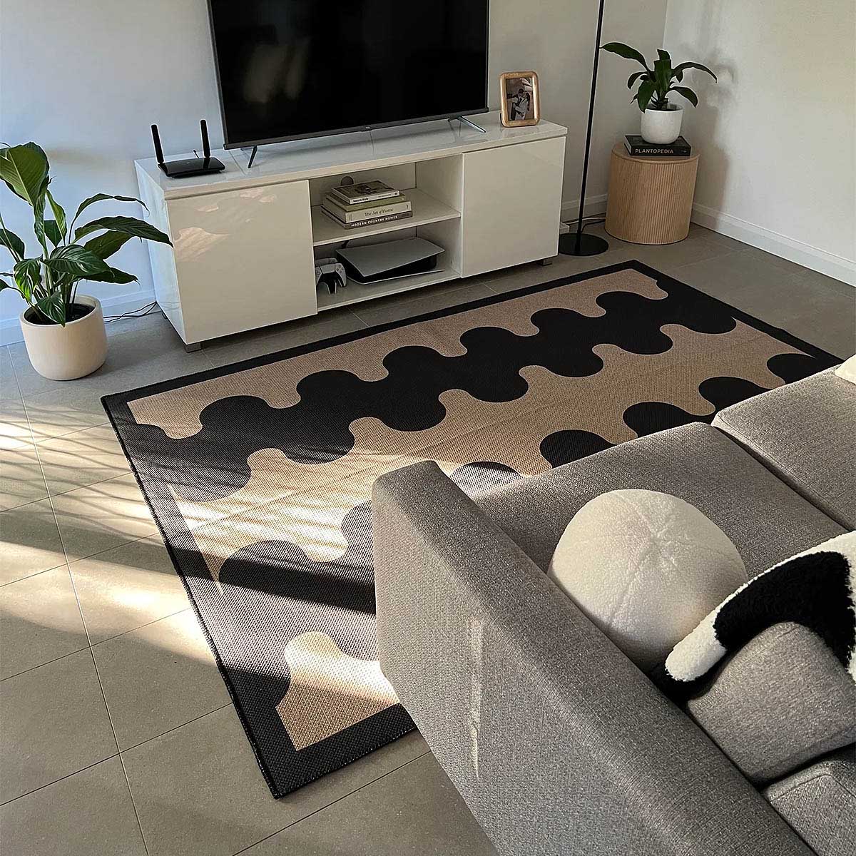 Stylish Aligned New Jute Rug - Natural Fiber Floor Mat for Living Room, Bedroom & Boho Decor | Eco-Friendly Home Accessory