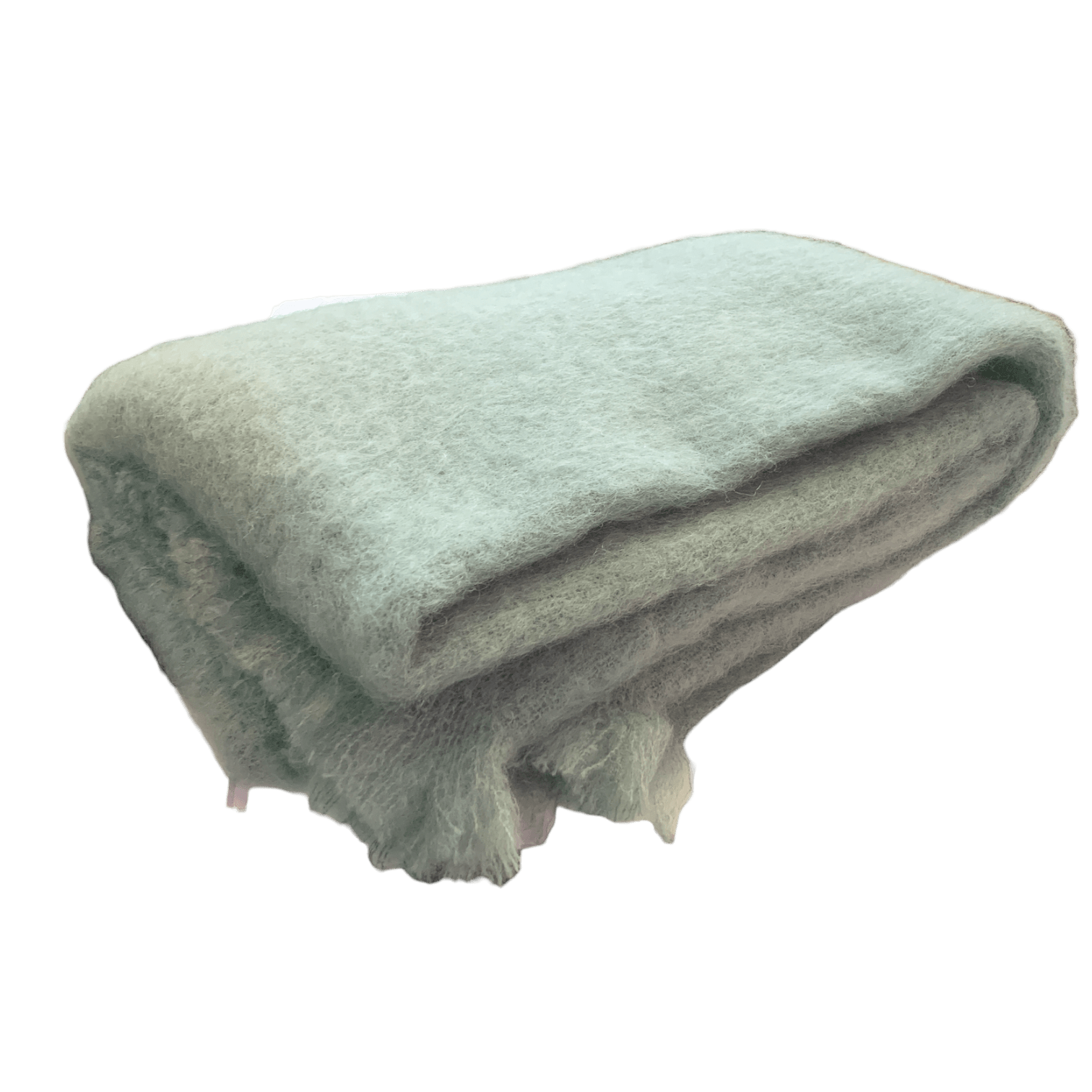 Luxury Windermere Mint Mohair Throw Blanket - Soft & Cozy for Sofa, Bed, or Couch - Perfect for Winter Warmth & Home Decor