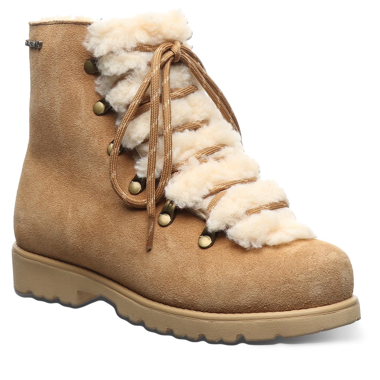 BEARPAW Women's Alisa Suede Lace-Up Boots - Lightweight Comfortable Winter Boots for Casual Wear & Outdoor Activities
