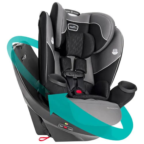 Revolve 360 All-in-One Convertible Car Seat - Amherst Grey | 360° Rotating Baby Car Seat for Easy Entry & Exit | Perfect for Infants to Toddlers (Rear & Forward Facing) | Ideal for Cars, SUVs and Family Travel