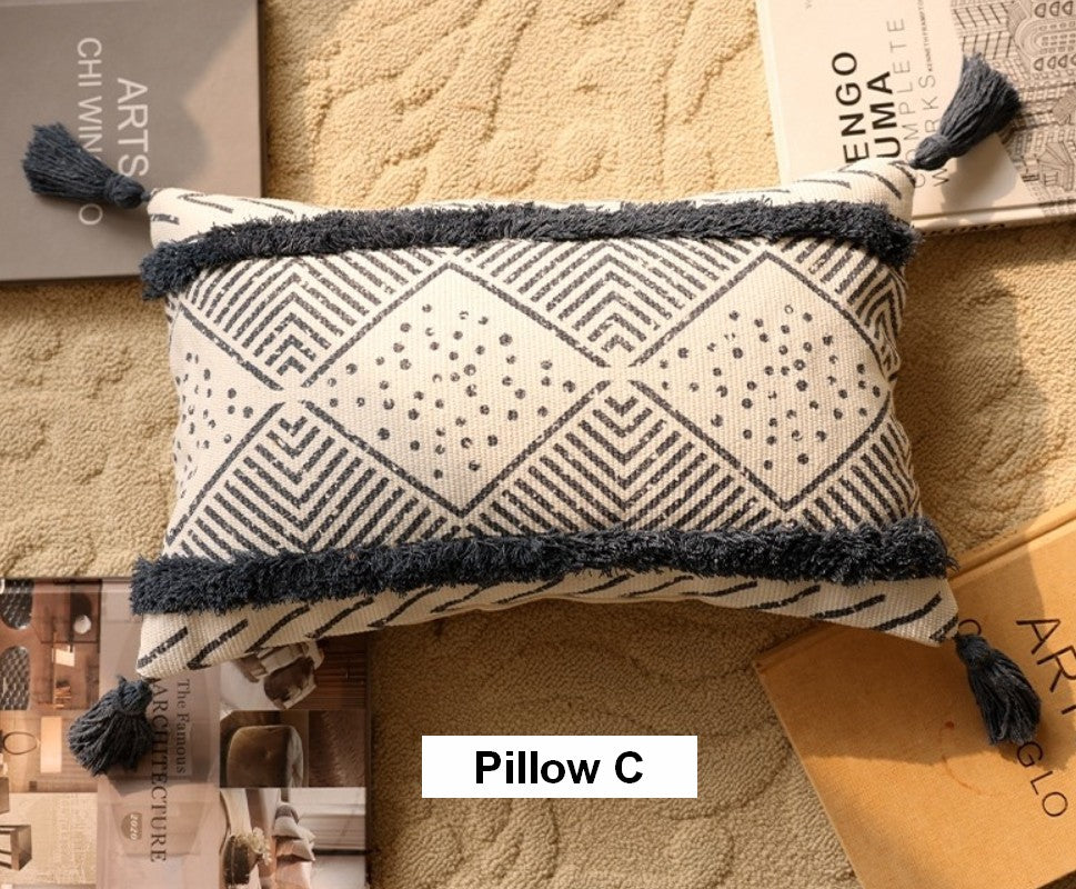 Bohemian Geometric Modern Decorative Sofa Pillow Covers - Oriental Square Throw Pillows for Couch, Living Room & Dining Room Decor - Perfect for Home, Office, and Wedding Decorations