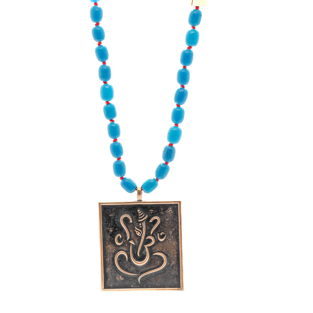 Positive Life Turquoise Beaded Necklace for Women - Handmade Boho Chic Jewelry for Everyday Wear, Yoga & Meditation Accessories