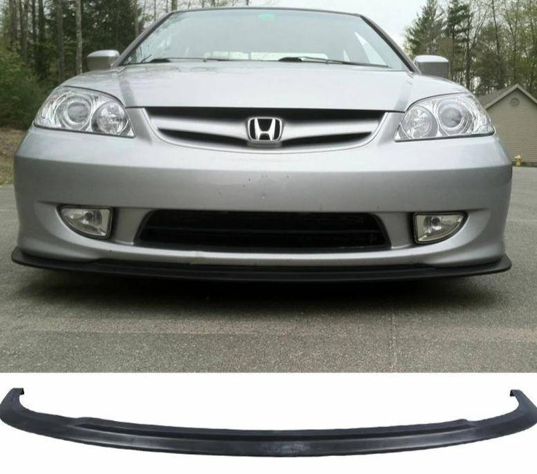 2004-2005 Honda Civic Front Bumper Lip Spoiler - Type A Style for 2 Door & 4 Door Models - Enhance Your Car's Sporty Look for Street Racing & Car Shows