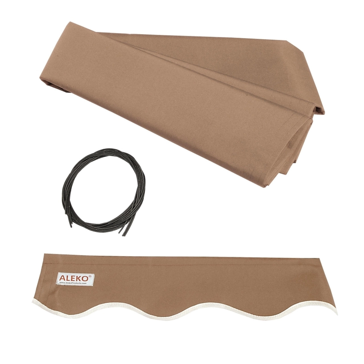 Aleko 20x10 Feet Half Cassette Motorized Retractable LED Patio Awning - Sand Color, Luxury Outdoor Sun Shade for Deck, Backyard, and Poolside Relaxation