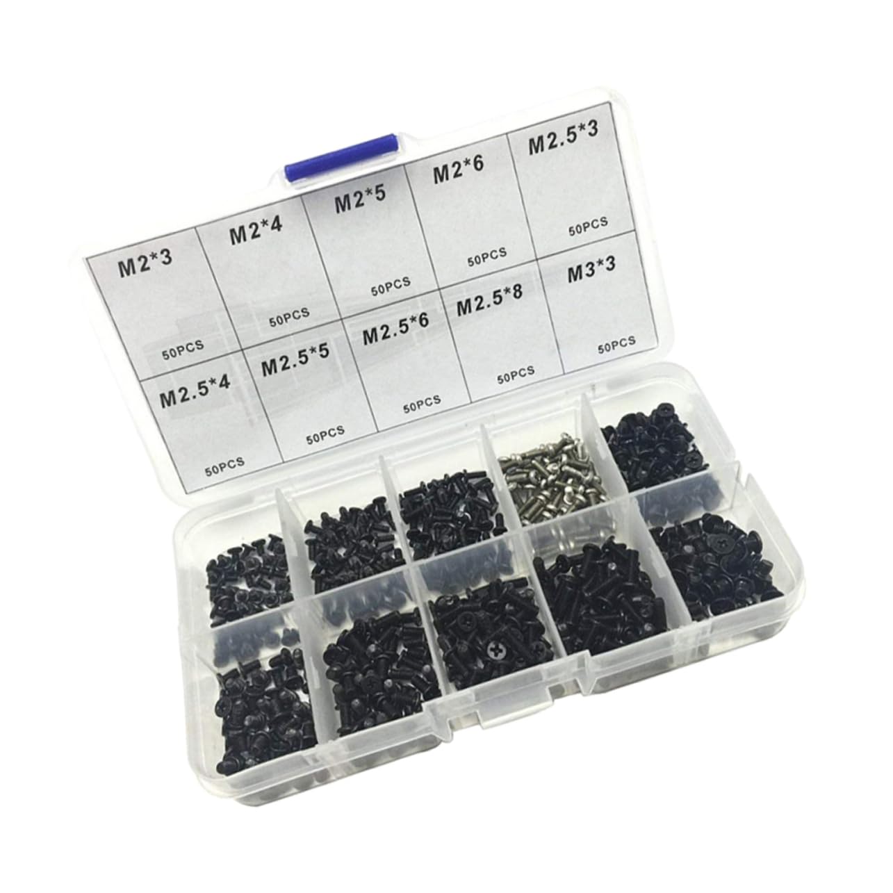 MUSISALY 500pcs Laptop Repair Tool Kit - Full Set of 2.5 Mini Cross Screws for Computer & Laptop Screw Replacement - Ideal for DIY Repairs and Maintenance