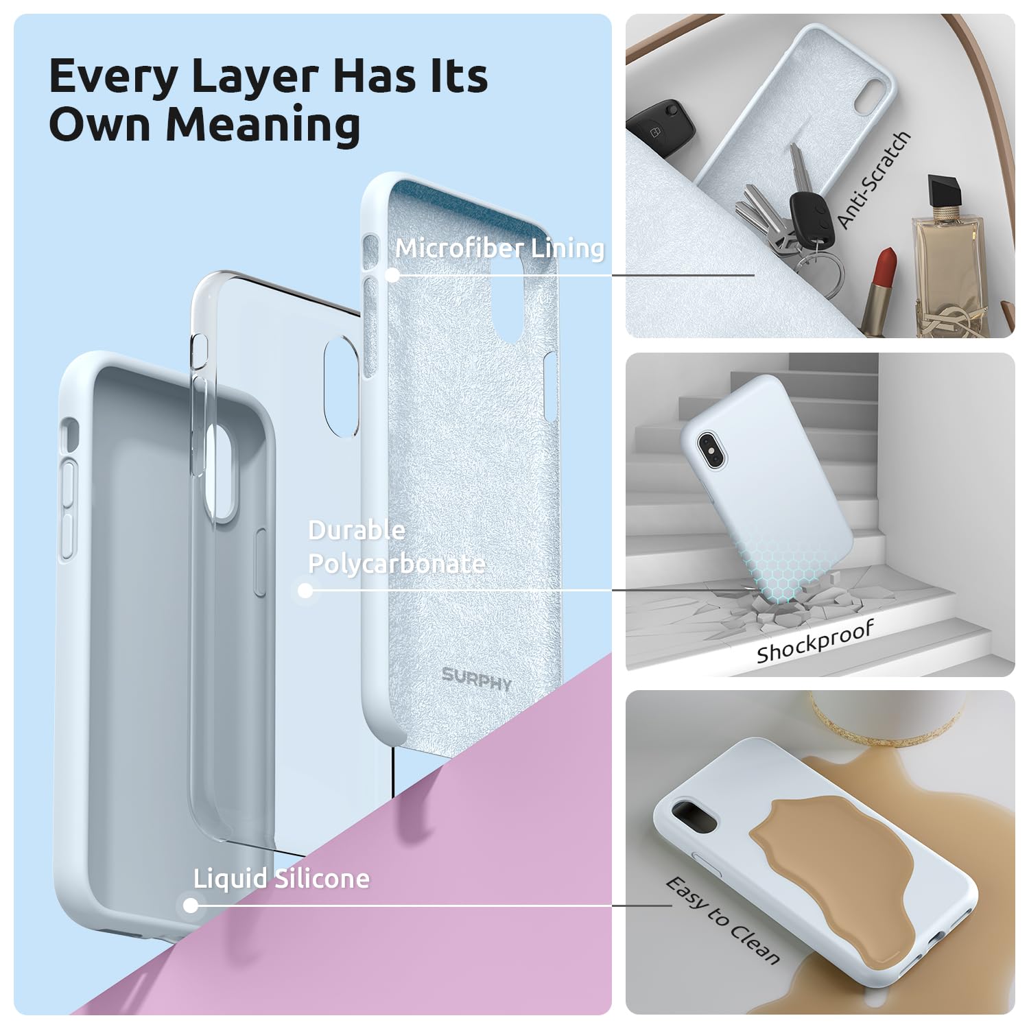 Premium Liquid Silicone Case for iPhone X/XS 5.8