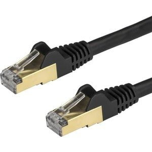 7.5m CAT6a Ethernet Cable - Black, RJ45, Snagless, STP, 10Gbps, High-Speed Copper Wire (6ASPAT750CMBK) - Perfect for Gaming, Streaming & Office Networking