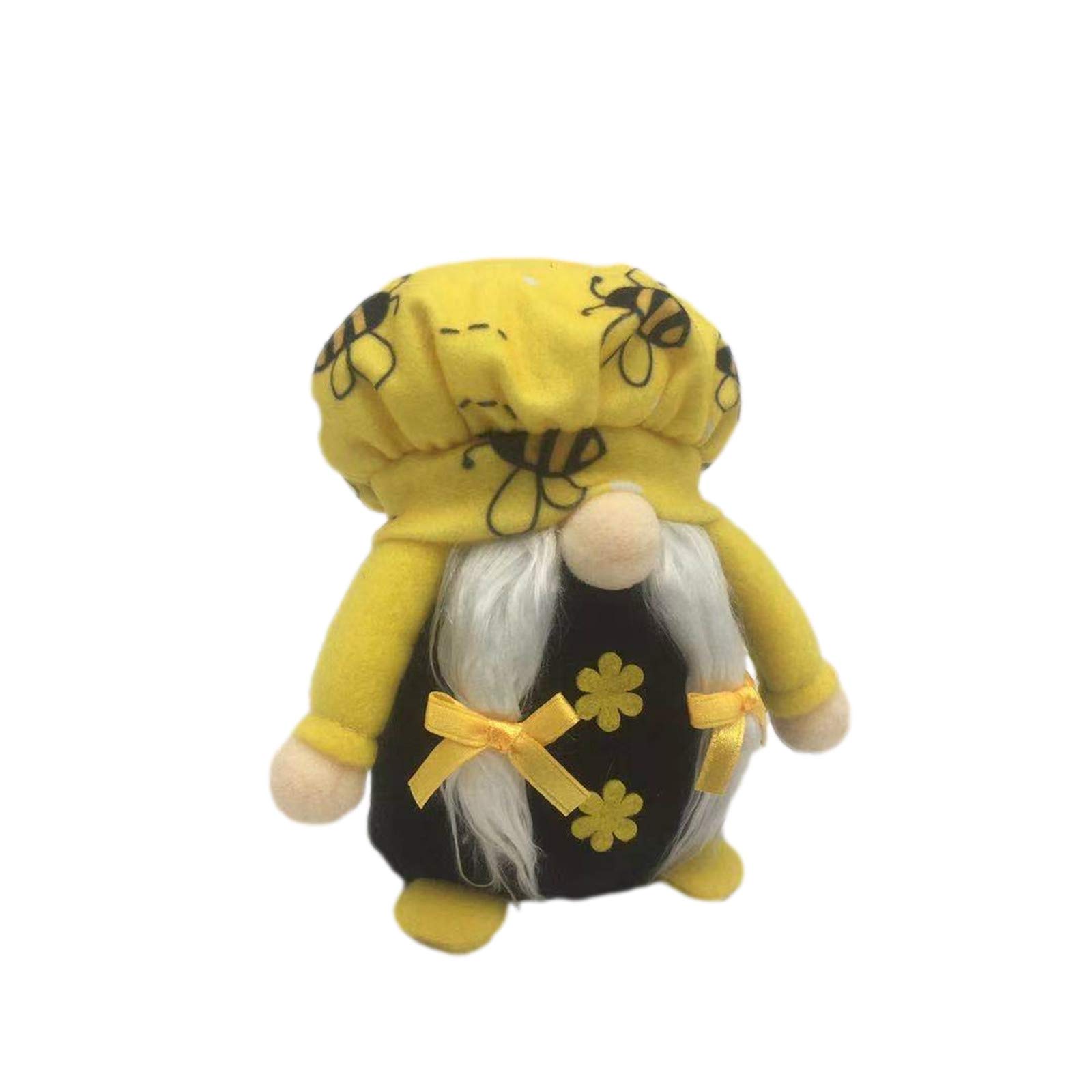 Spring Bumble Bee Gnome Statue - Summer Flower Garden Gnome Decor, Scandinavian Nisse Figurine for Home & Yard Decoration | Perfect for Easter, Garden Parties & Nordic-Inspired Interiors