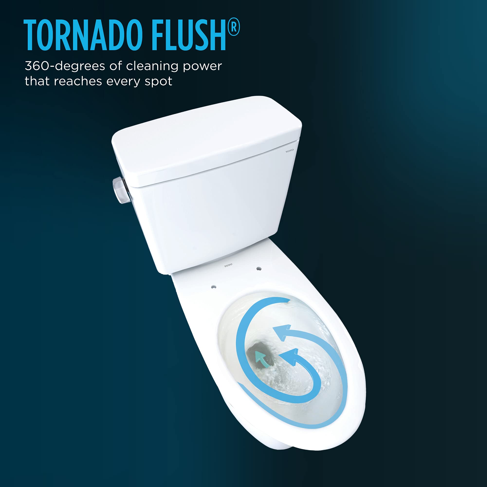 TOTO Drake Transitional Two-Piece Elongated Toilet 1.28 GPF Universal Height with TORNADO FLUSH Technology, 10-Inch Rough-In and CEFIONTECT Coating - Cotton White (CST786CEFG.10#01) - Perfect for Modern Bathrooms, Water-Efficient Homes & ADA-Compliant Spaces
