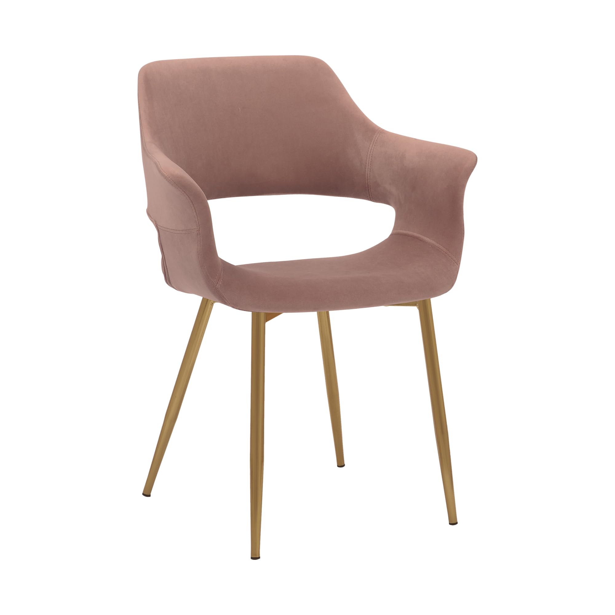 Armen Living Gigi Velvet Dining Chairs with Metal Legs - Set of 2, 19