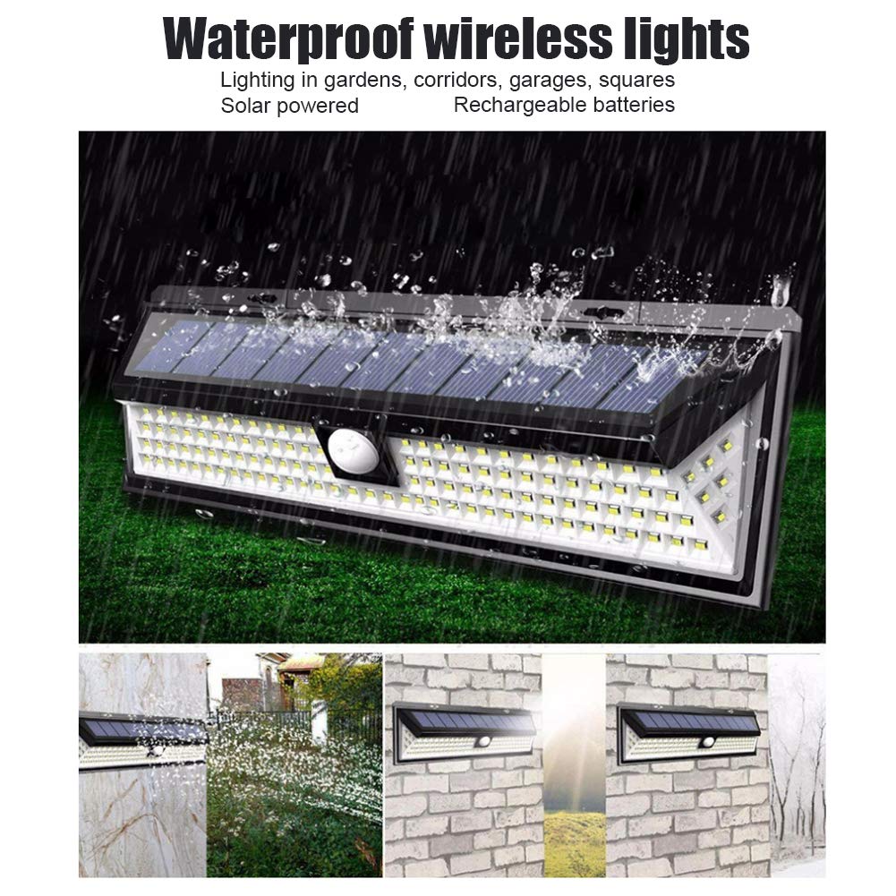 Solar Powered Outdoor Lights with Motion Sensor - Waterproof LED Wall Lights for Garden, Yard, and Security - Perfect for Pathways, Patios, and Home Safety