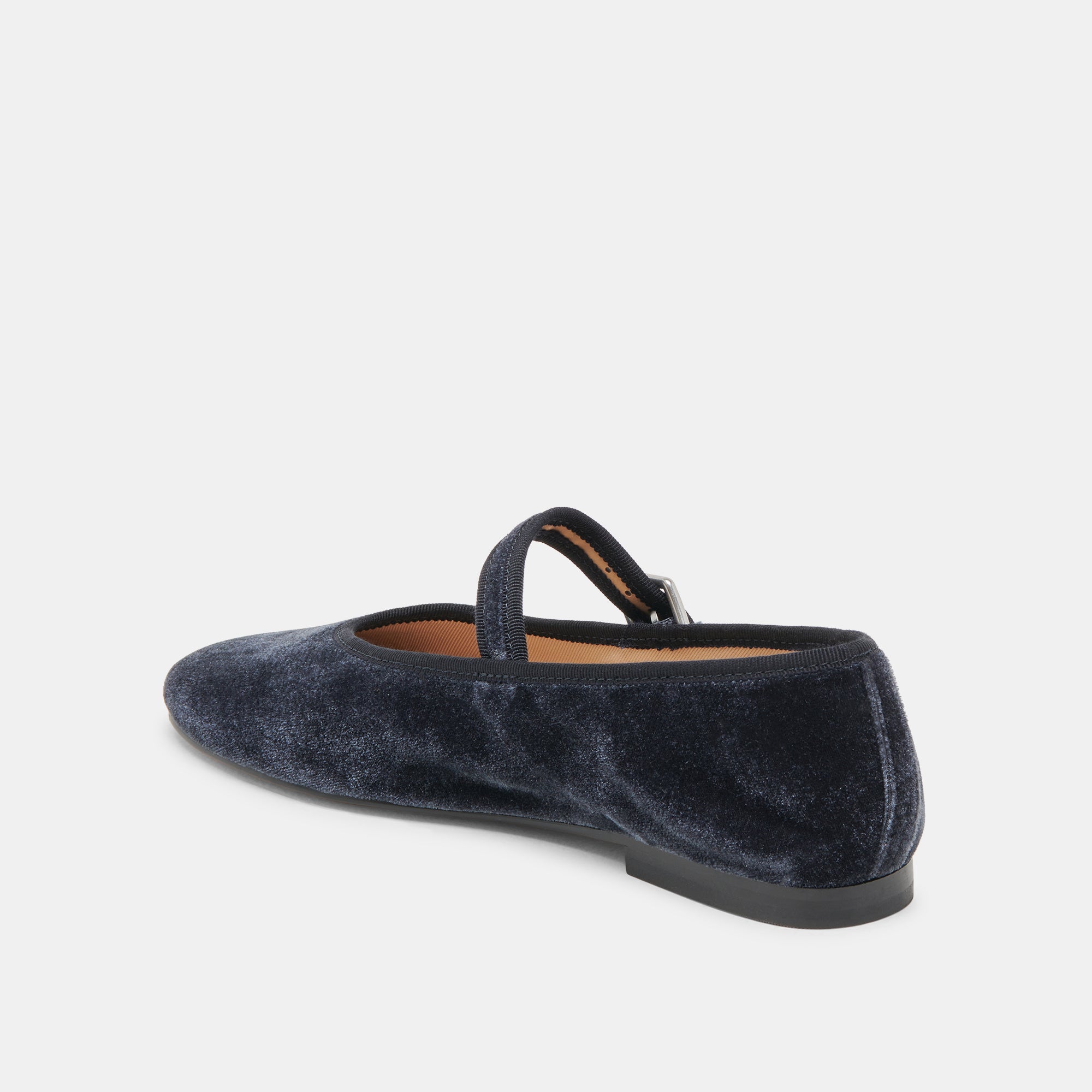 Roslyn Ballet Flats for Women - Dusty Blue Velvet Slip-On Shoes | Comfortable & Elegant Loafers for Casual Wear, Office, and Parties