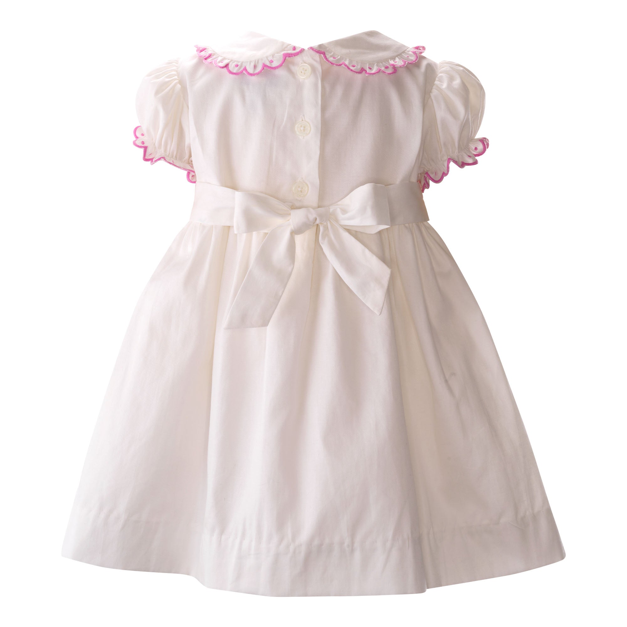 Bow Scalloped Smocked Dress for Women - Elegant Floral Summer Dress for Weddings, Parties & Beach Vacations
