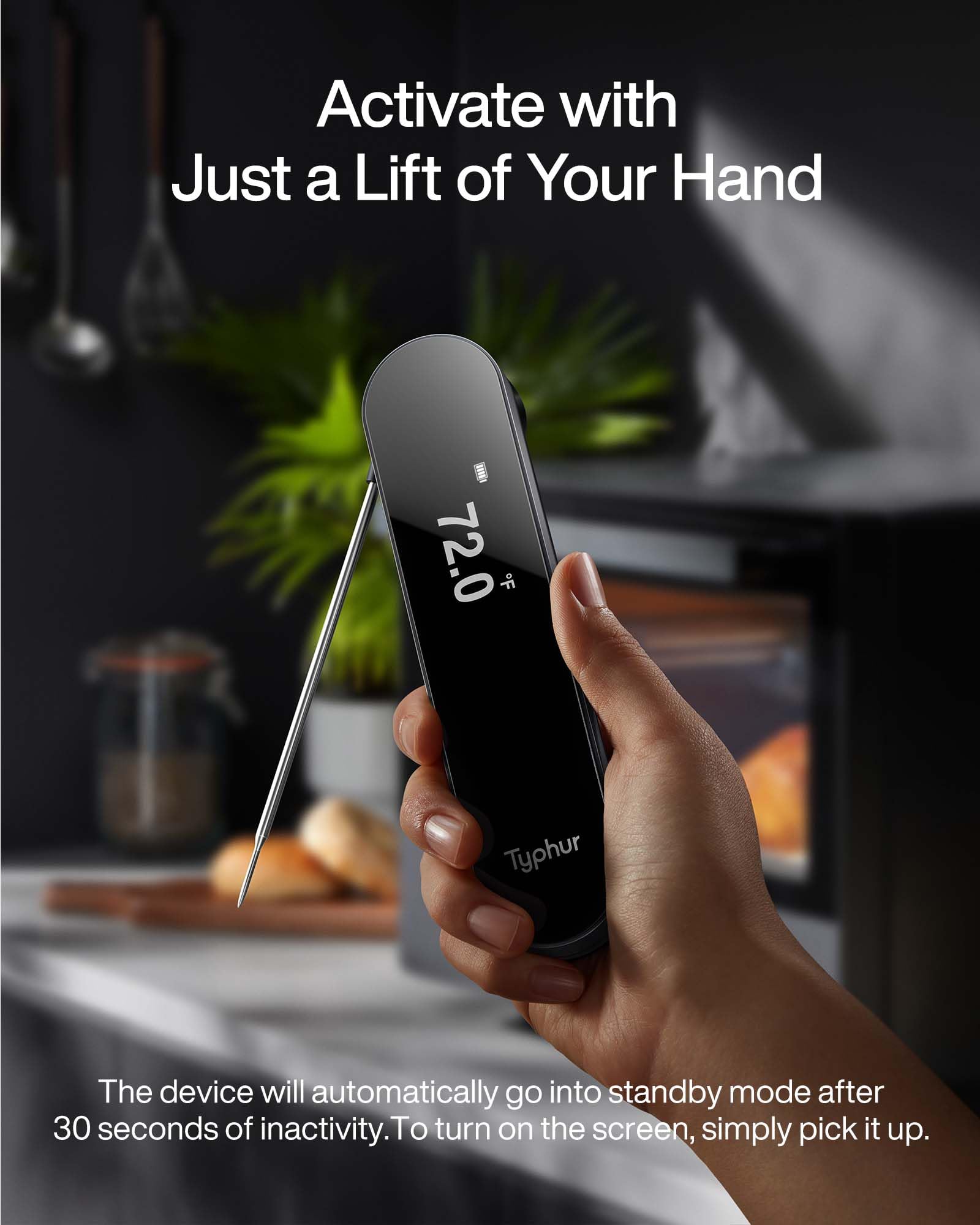 Fast-Reading Professional Digital Meat Thermometer - InstaProbe (<0.6s) with OLED Display, IP67 Waterproof, NSF Certified for Grilling, BBQ, Cooking, Smoking & Home Brewing | Perfect for Outdoor Cooking, Kitchen Use & Food Safety Monitoring