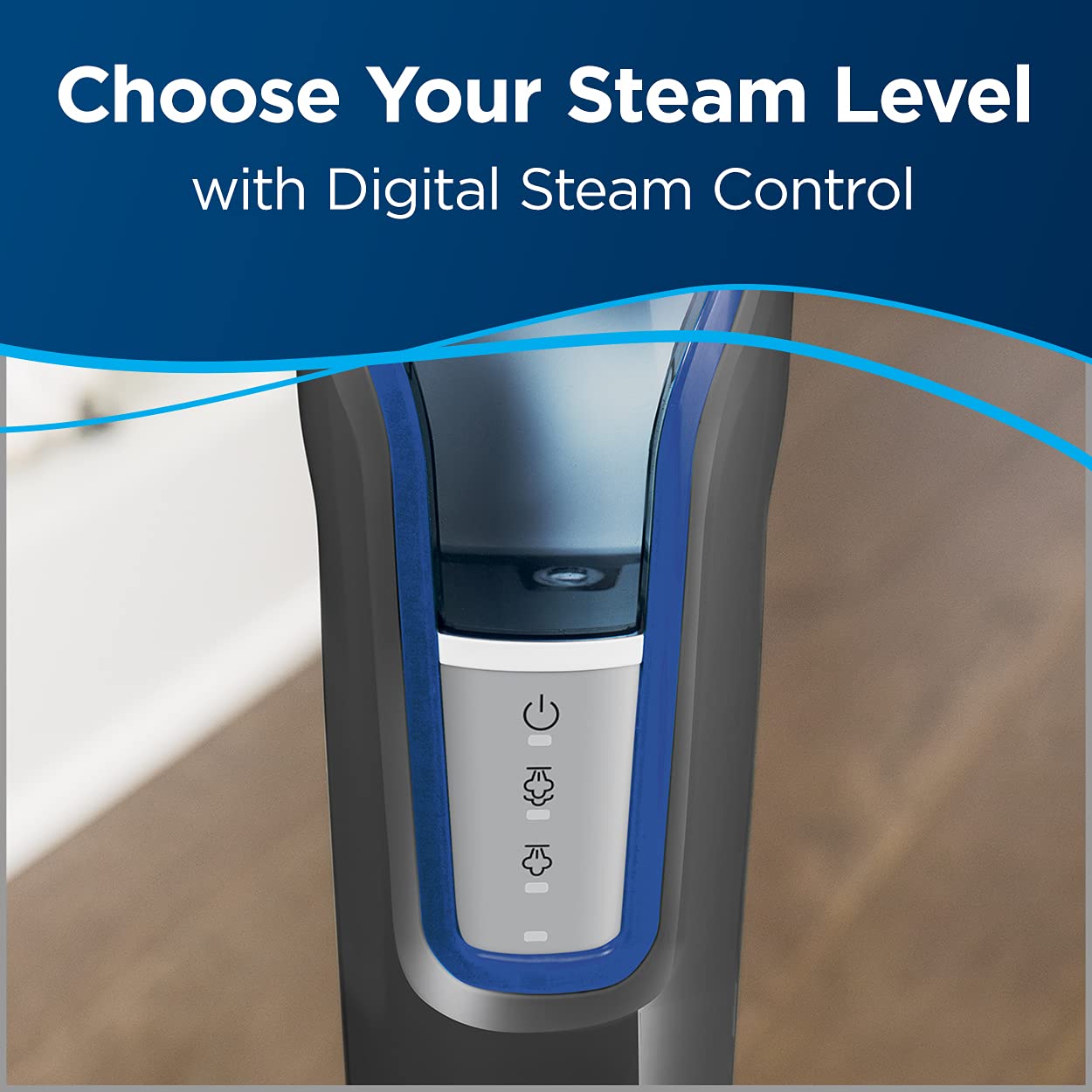 BISSELL PowerSteamer Deluxe Steam Mop with Detachable SpotBoost Brush - Includes 2 Soft Pads & 1 Scrub Pad (Model 1806D) - Perfect for Hardwood Floors, Tile & Laminate Cleaning - Deep Cleans Pet Hair, Stains & Grime