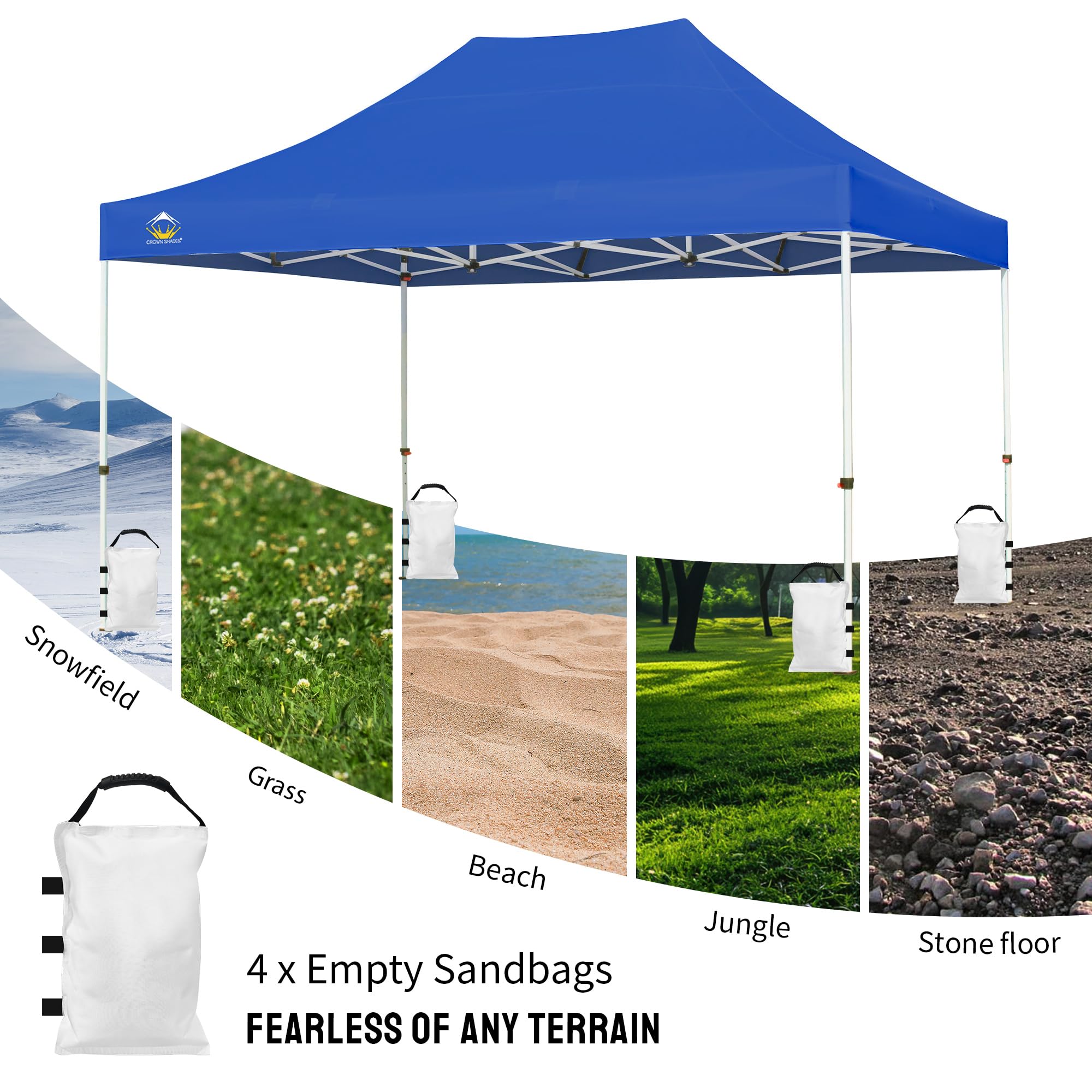 Heavy Duty 112 LBS Sand Bags for Canopy Tent Legs - Premium Weighted Sandbags for Pop Up Tents, Outdoor Events & Market Stalls - Durable Canopy Stabilizer Weights (White) - Perfect for Beach Weddings, Farmers Markets & Camping Trips