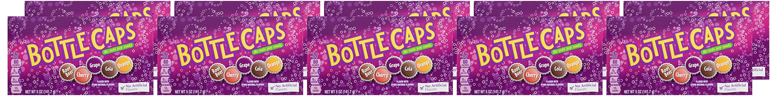 Wonka Bottle Caps Fizzy Hard Candy - 5oz Theater Candy Boxes (Pack of 10) | Bulk Movie Theater Style Candy for Parties, Halloween Treats & Nostalgic Snacking