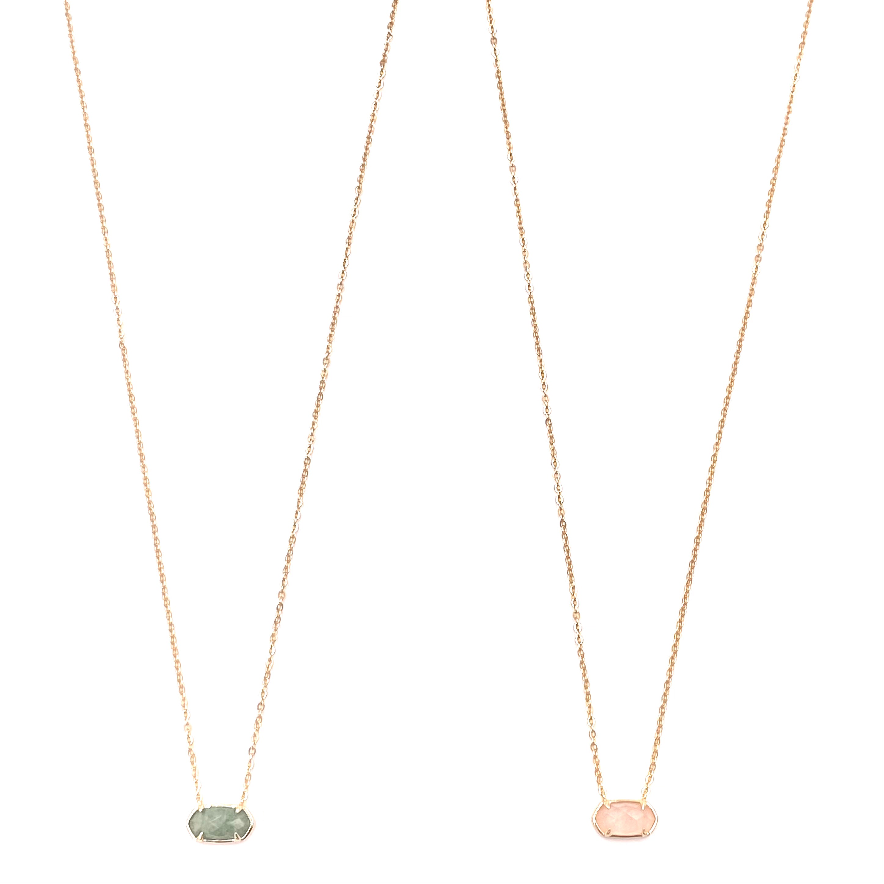 Ashley Gold Sterling Silver Semi Precious Gemstone Prong Set Necklace - Perfect for Weddings, Anniversaries & Special Occasions