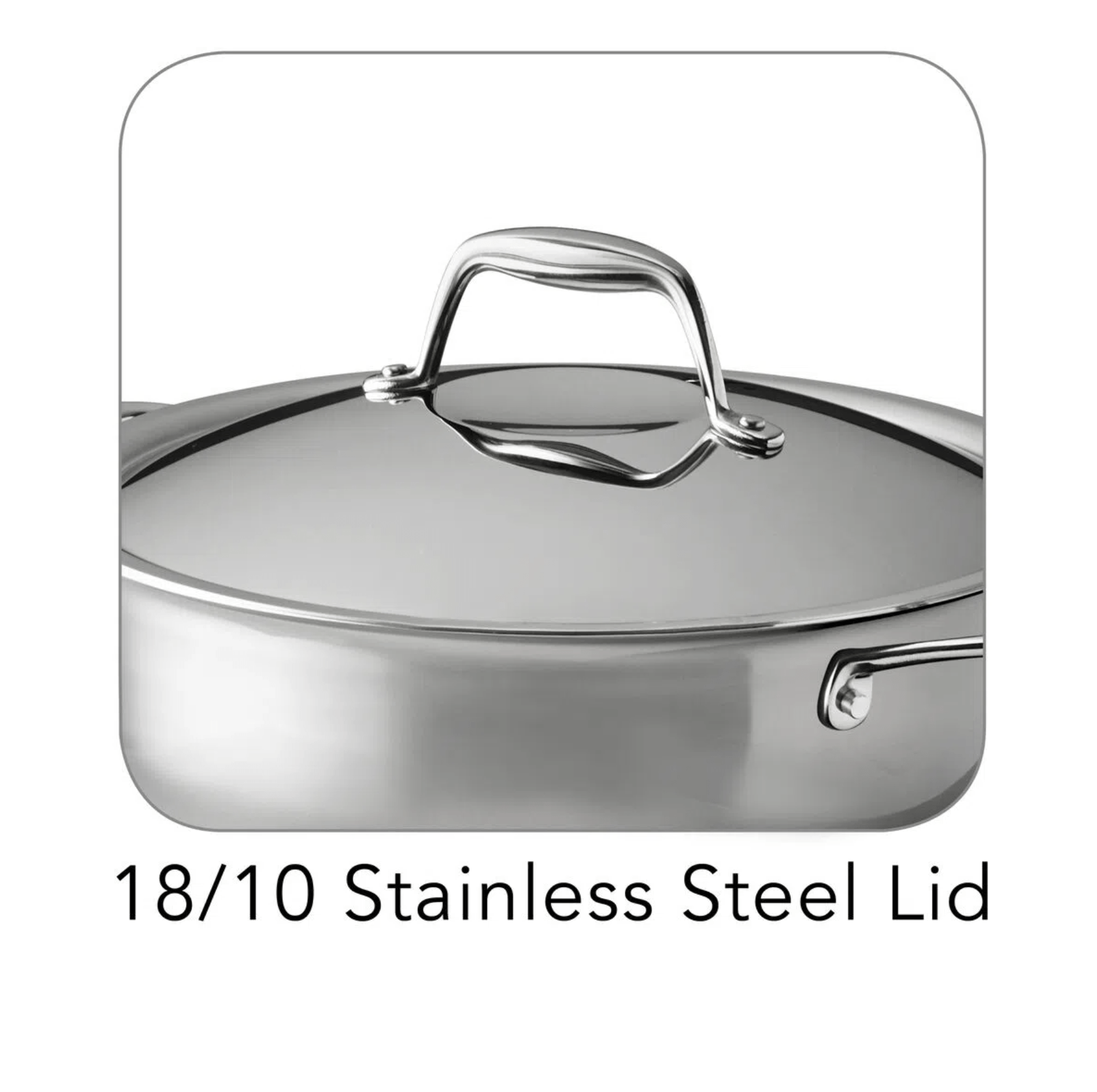 Tramontina 4 Quart Stainless Steel Covered Universal Pan - Versatile Cooking Pot for Soups, Stews & Sauces | Ideal for Home & Restaurant Use