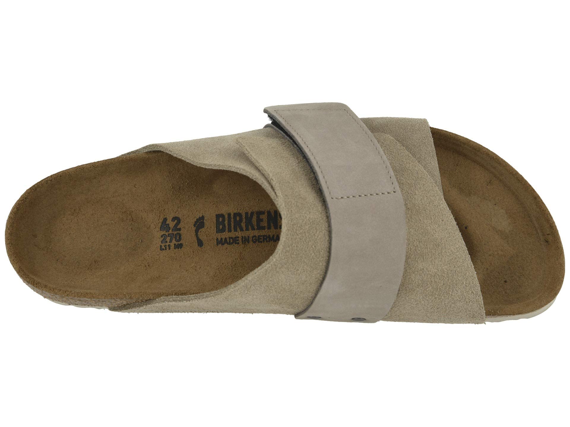 Birkenstock Kyoto Taupe Sandals - Comfortable Leather Footbed, Size 42 (US Women's 11) | Perfect for Casual Wear, Beach Outings & Everyday Comfort