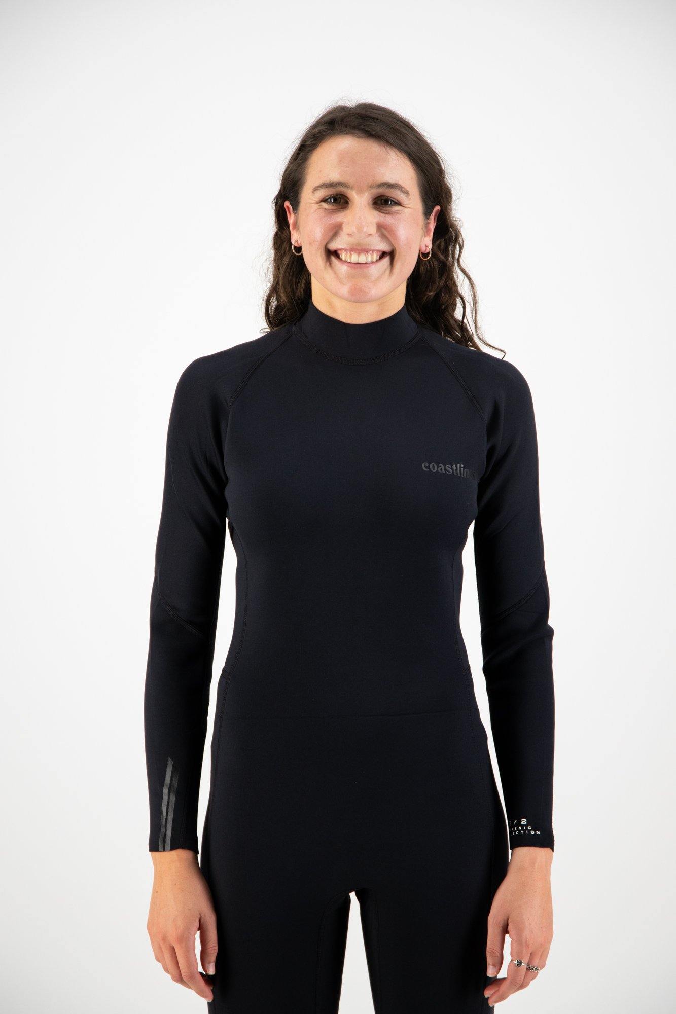 Classic Women's 3/2 Back Zip Wetsuit - Perfect for Surfing, Diving & Water Sports | High-Quality Neoprene Swimsuit for Women