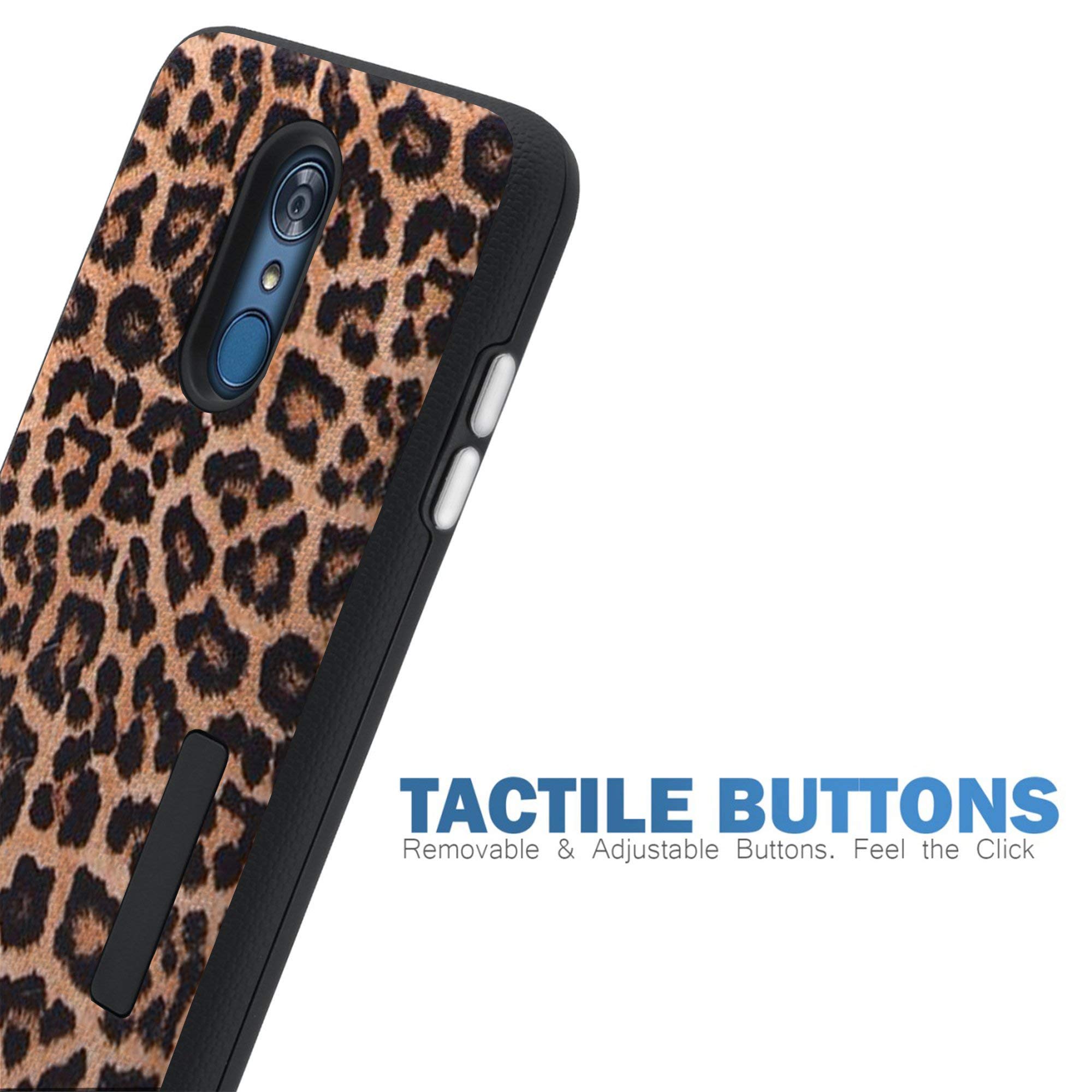 LG Stylo 5 (2019) Hybrid Case - Slim Dual Layer Protective Cover with Rubberized Grip Tactical Design | Leopard Print | Shockproof & Scratch Resistant | Perfect for Outdoor Activities, Work & Daily Use