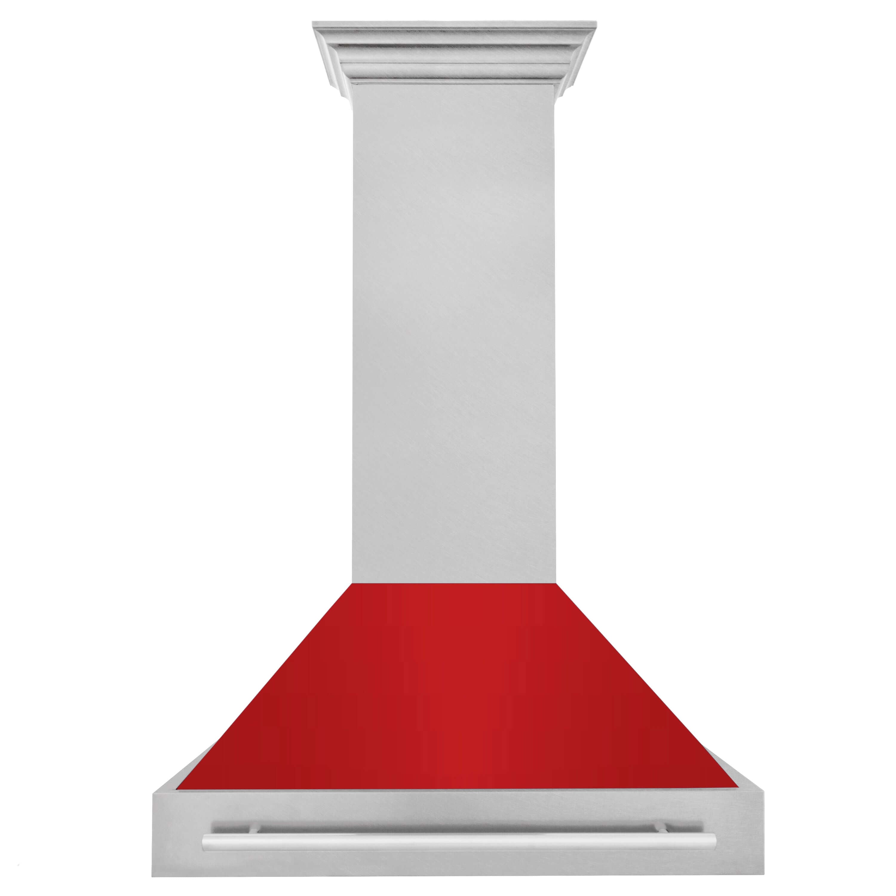 ZLINE 36 Inch Stainless Steel Wall Mount Range Hood with Satin Finish & Stainless Steel Handle (8654SNX 36) - Powerful Kitchen Ventilation for Gas Stoves & Cooking Areas