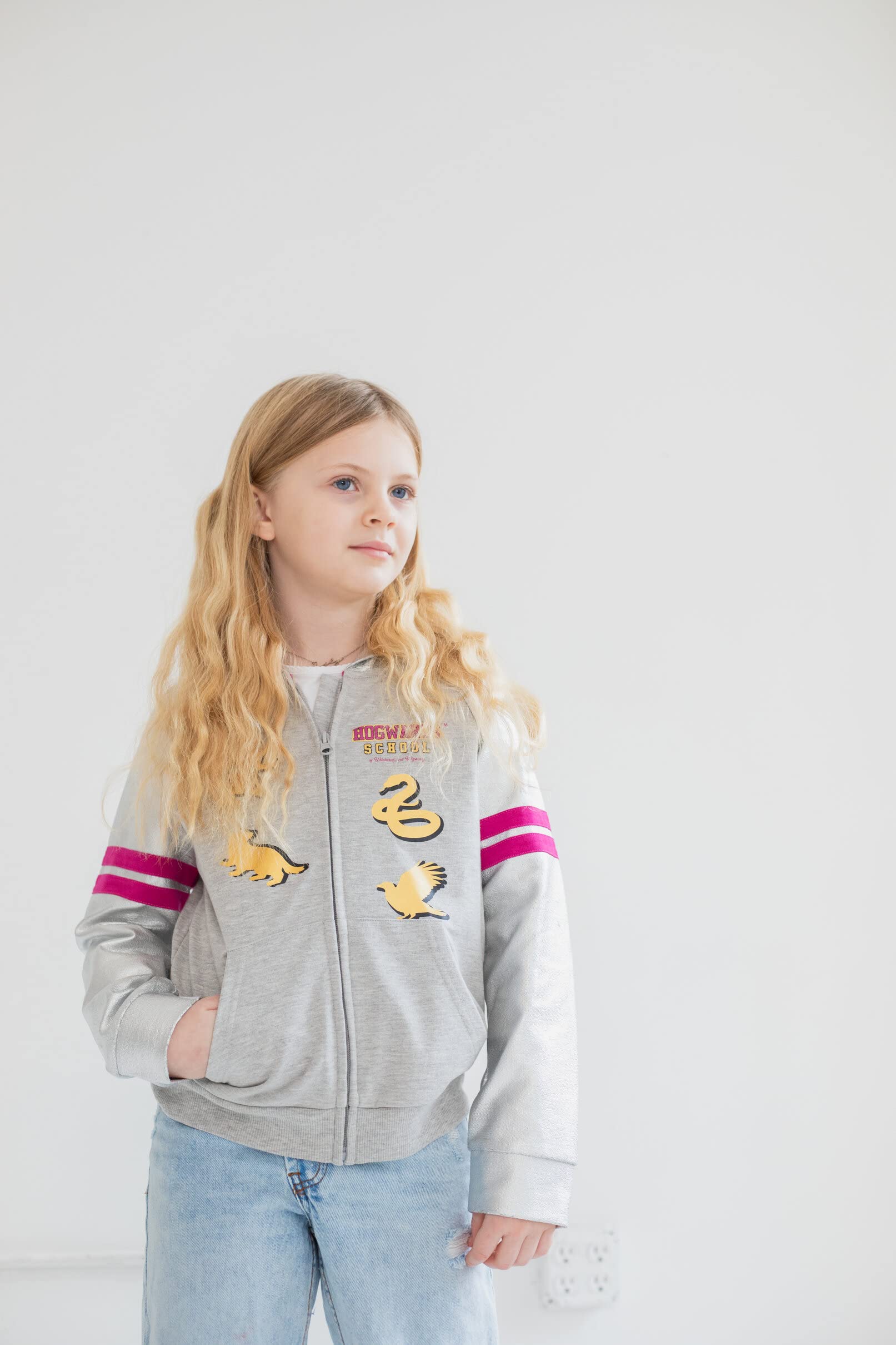Harry Potter House Hoodies for Kids - Slytherin, Ravenclaw & Hufflepuff French Terry Zip-Up (Toddler to Big Kid) | School Spirit, Cosplay & Casual Wear