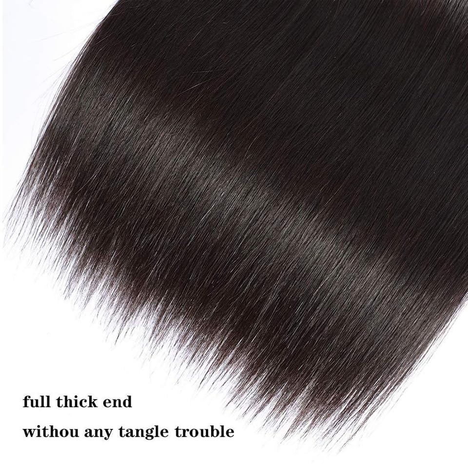 100% Unprocessed 12A Brazilian Virgin Human Hair Bundles - Straight 16 18 20 22 Inch (4 Bundles) | Natural Weave Hair Extensions for Styling & Volume | Perfect for Daily Wear, Parties & Special Occasions