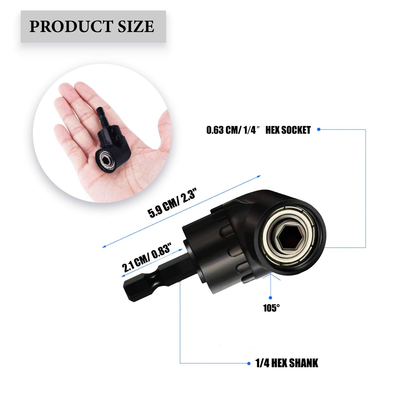 Right Angle Drill Attachment Set - 3PC 1/2