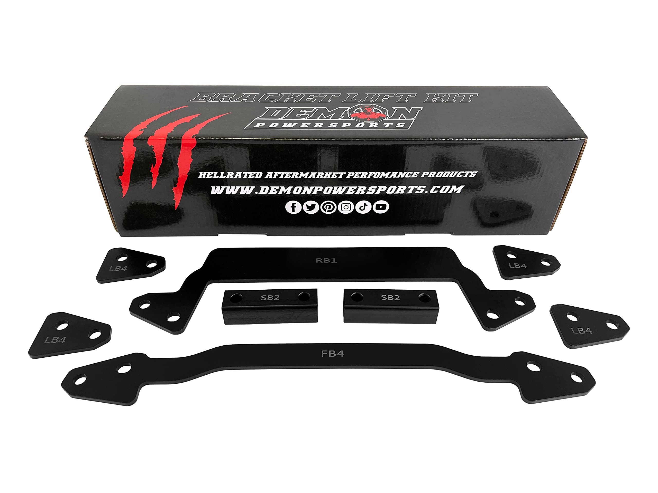 Demon Powersports 2 Inch Lift Kit for 2005-2020 Kawasaki Brute Force - Heavy Duty Powder Coated Bracket, Increased Ground Clearance & Tire Clearance - Easy Installation for Off-Road & Trail Riding Adventures
