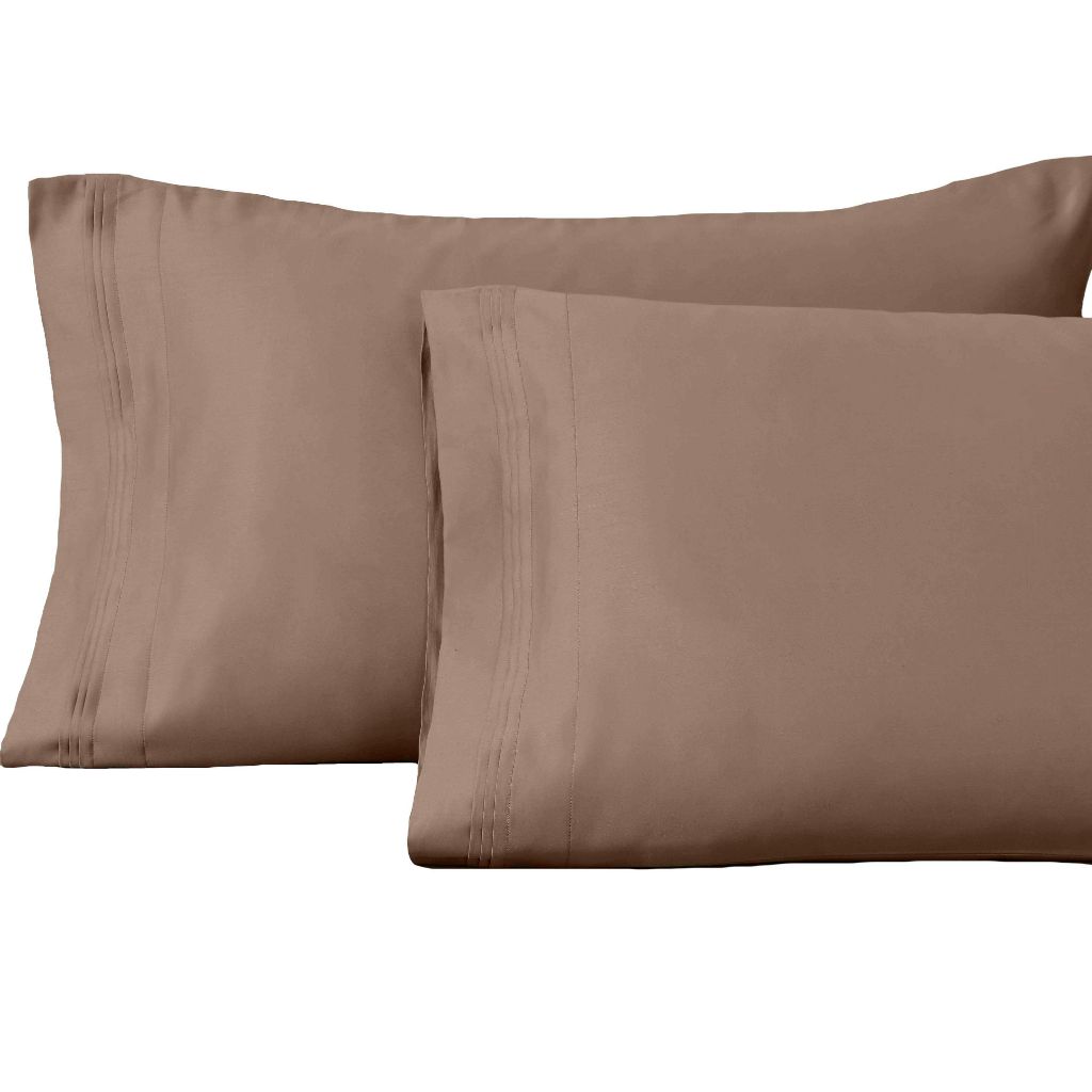 Premium 1500 Thread Count Egyptian Cotton Pillowcase Set - 2 Piece Solid Color Bedding for Luxurious Sleep & Hotel-Style Comfort