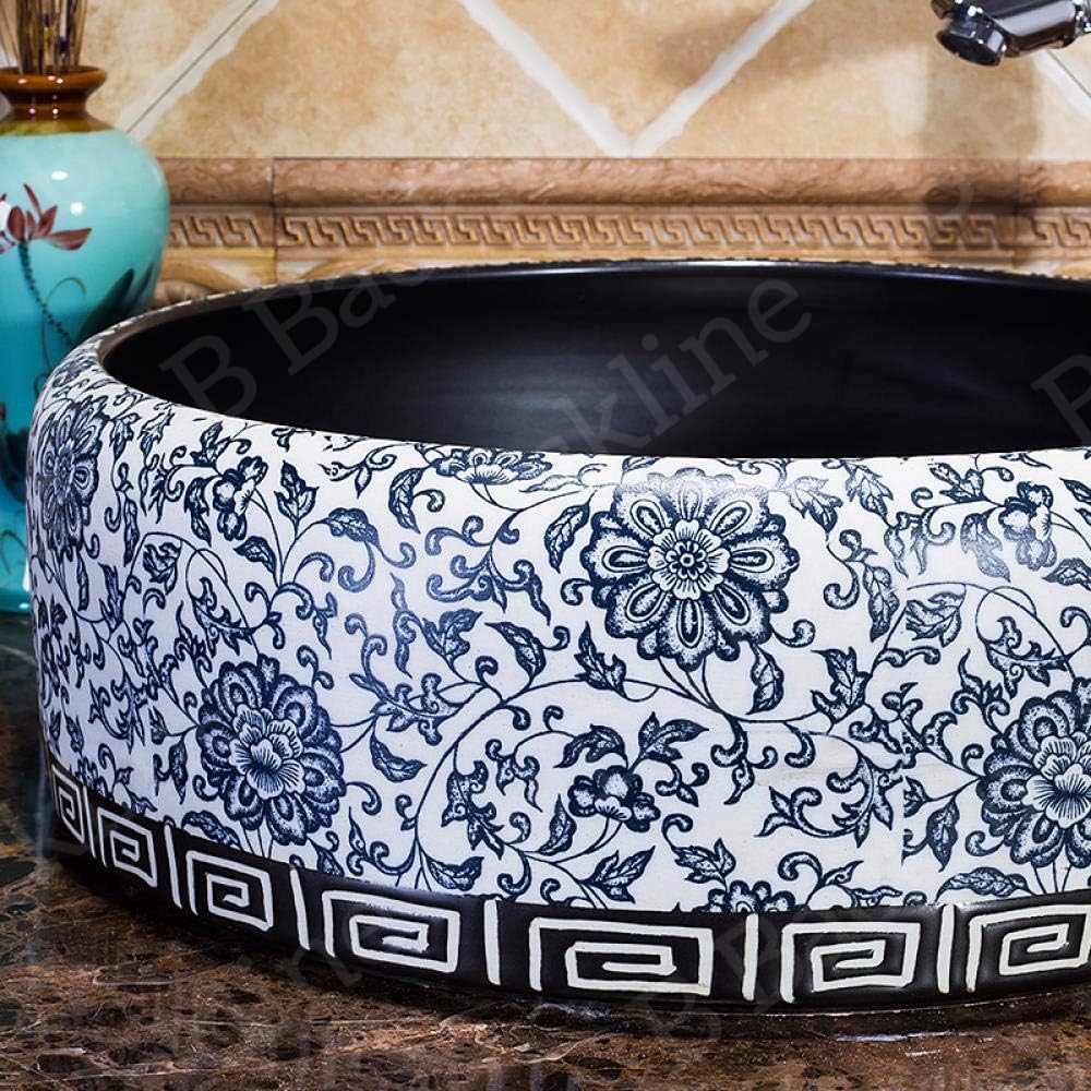 Modern Moroccan Ceramic Countertop Bathroom Sink - 16