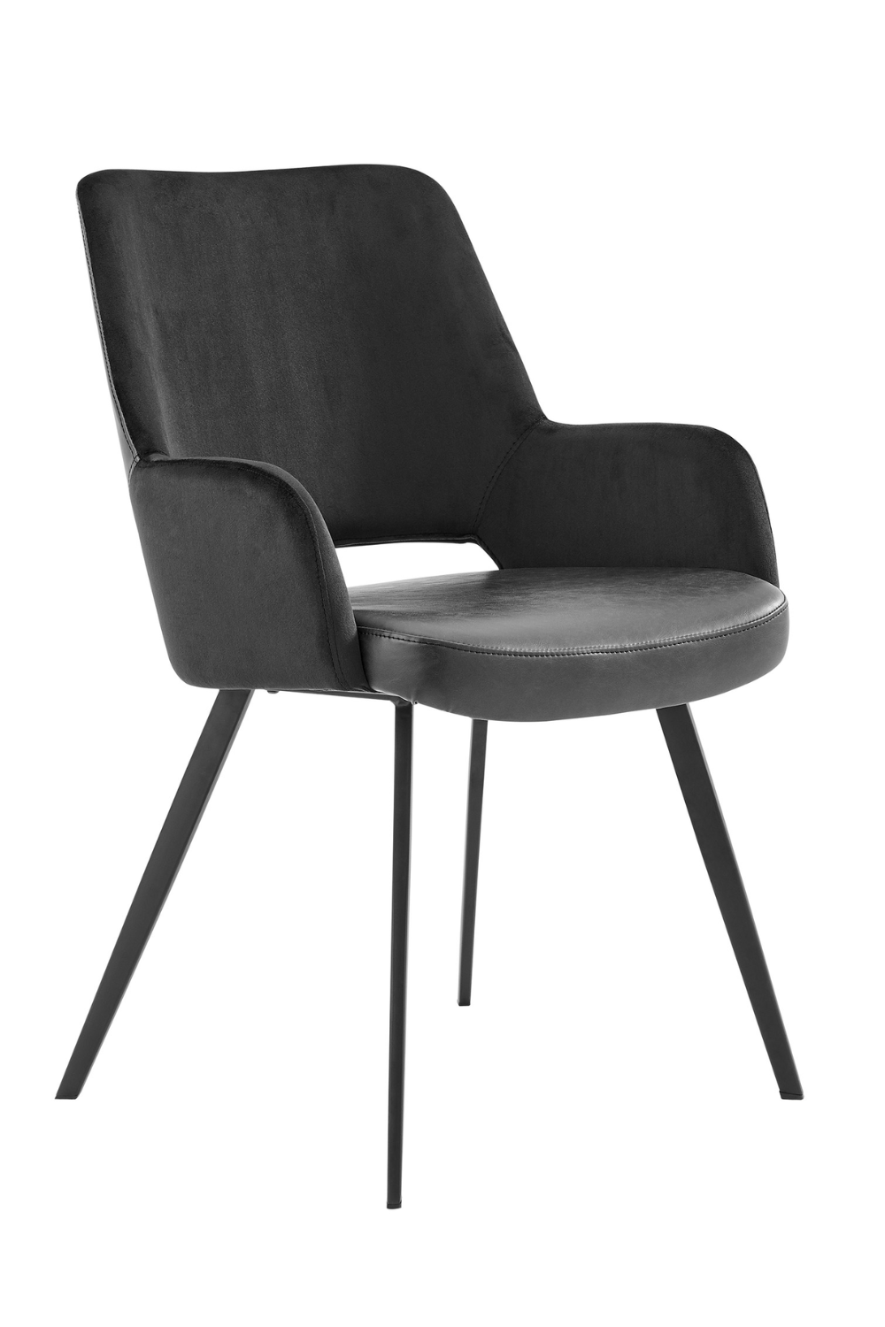 Eurostyle Modern Desi Armchair - Fabric & Leather Upholstered Living Room Chair for Home & Office Comfort