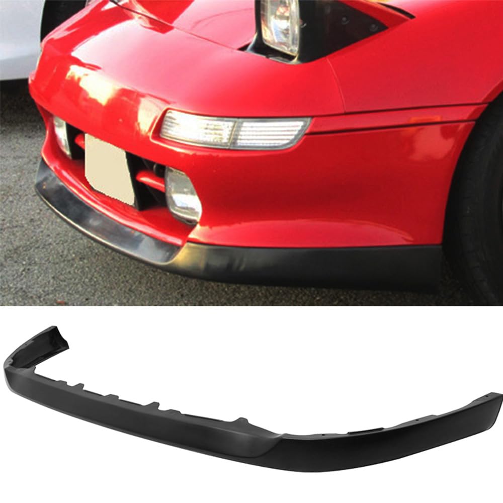 IKON MOTORSPORTS Black PU Front Bumper Lip Spoiler for 1991-1995 Toyota MR2 SW20 - Factory Style Body Kit Splitter Diffuser Air Dam | Enhances Aerodynamics & Sporty Look | Perfect for Street Racing & Car Shows