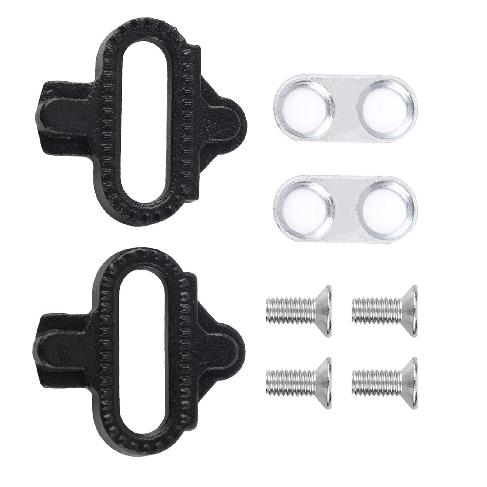 SPD Bike Cleat Set with Pedal Grip & Spacers - Compatible with SPD Pedals | Secure Cycling Shoe Attachment for Road & Mountain Biking