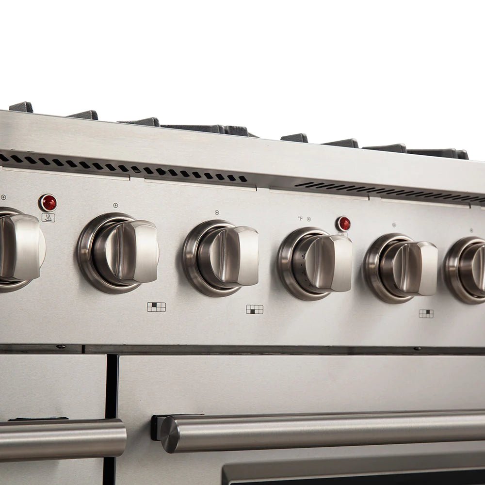Forno Galiano Professional 48-Inch Stainless Steel Gas Range with 6 Burner Stove and Convection Oven - FFSGS6244 48