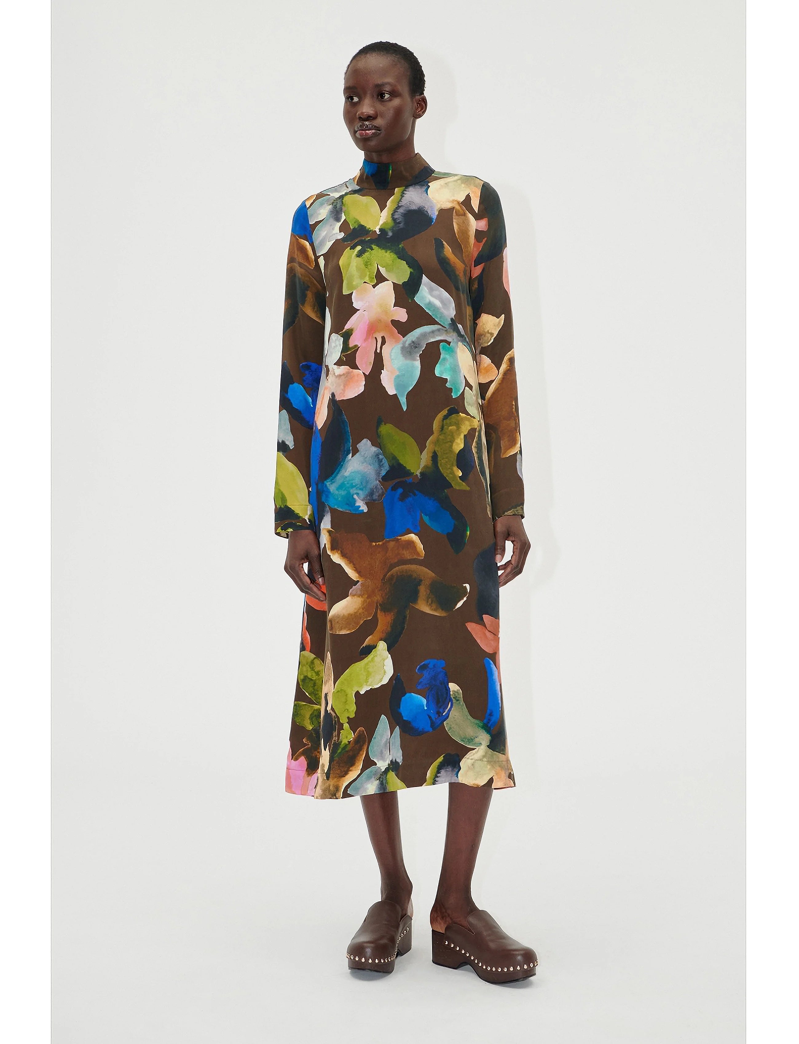 Stine Goya Aquarelle Garden Floral Print Dress Women's Size XL NWT - Perfect for Summer Weddings, Garden Parties & Special Occasions