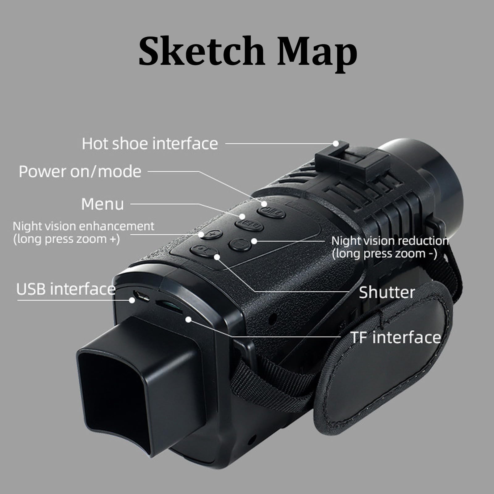 YSFHYAN Digital Night Vision Monocular - 7-Speed IR Light Adjustment, Day & Night Use for Hunting, Wildlife Observation, Night Photography & Security Surveillance