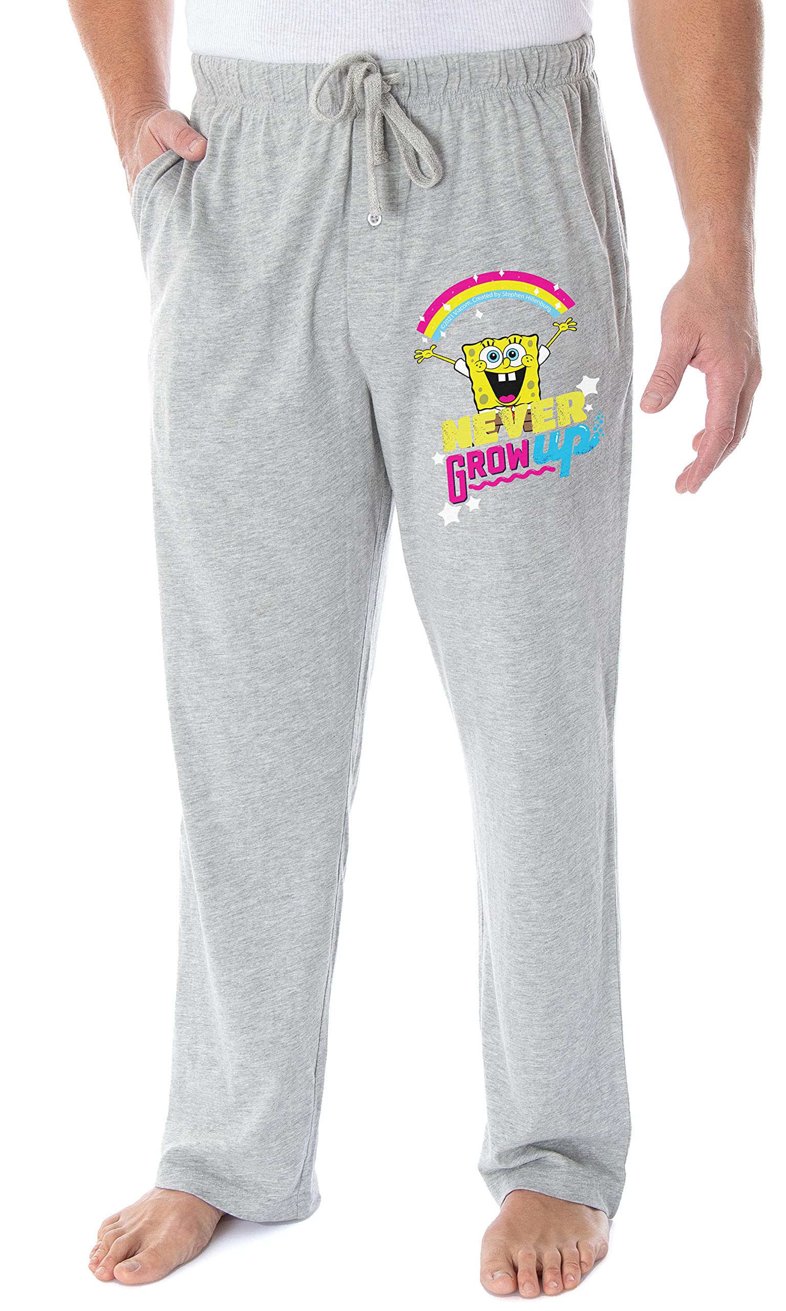 **SpongeBob SquarePants Men's Lounge Pants - Soft Sleep & Pajama Bottoms for Comfort - Nickelodeon Cartoon Character Design - Perfect for Lounging, Sleepovers & Relaxing at Home**